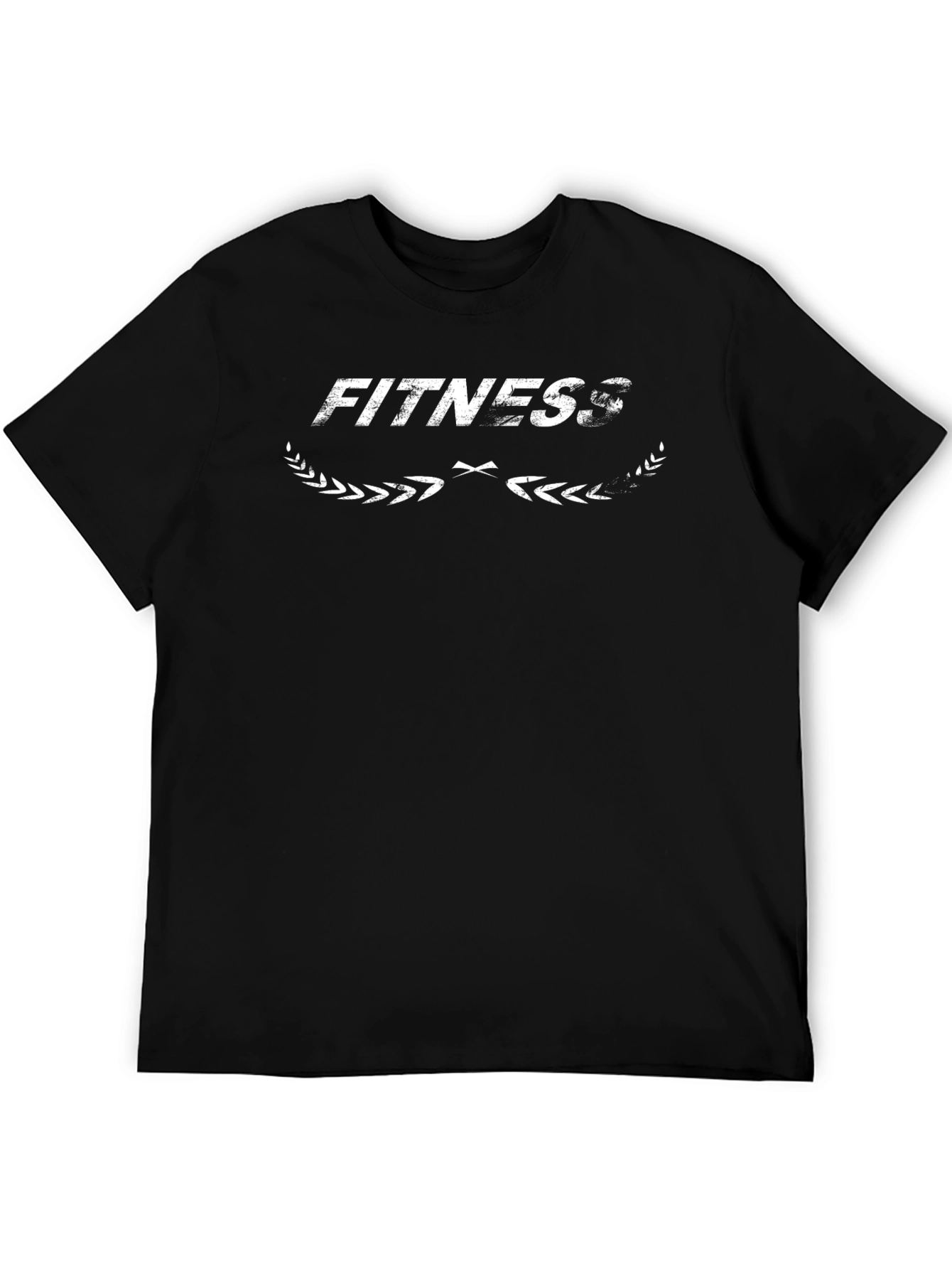 Fitness Graphic Tee - Black Cotton Gym Shirt - 5