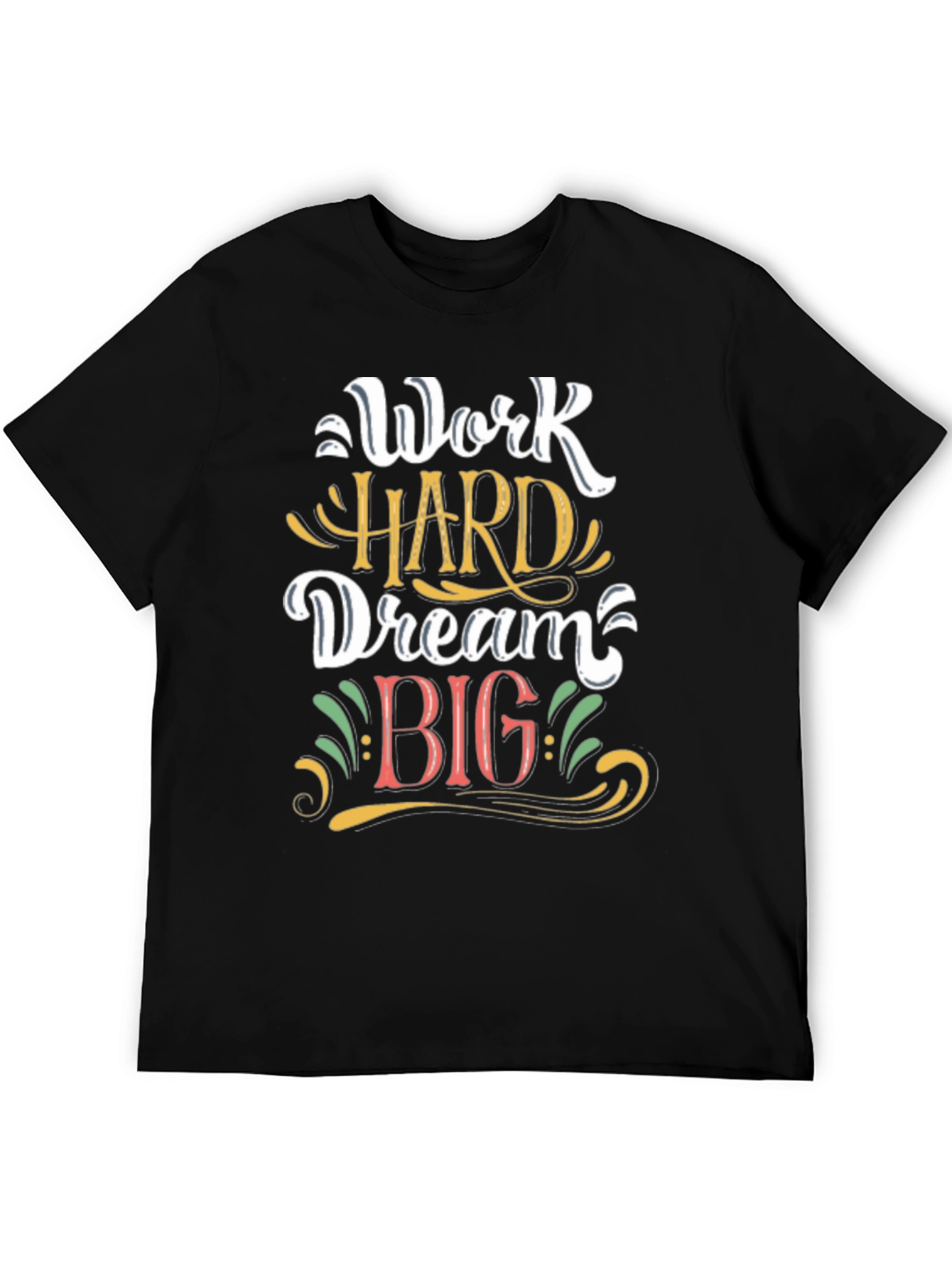 Black Work Hard Dream Big Graphic T-Shirt view 5