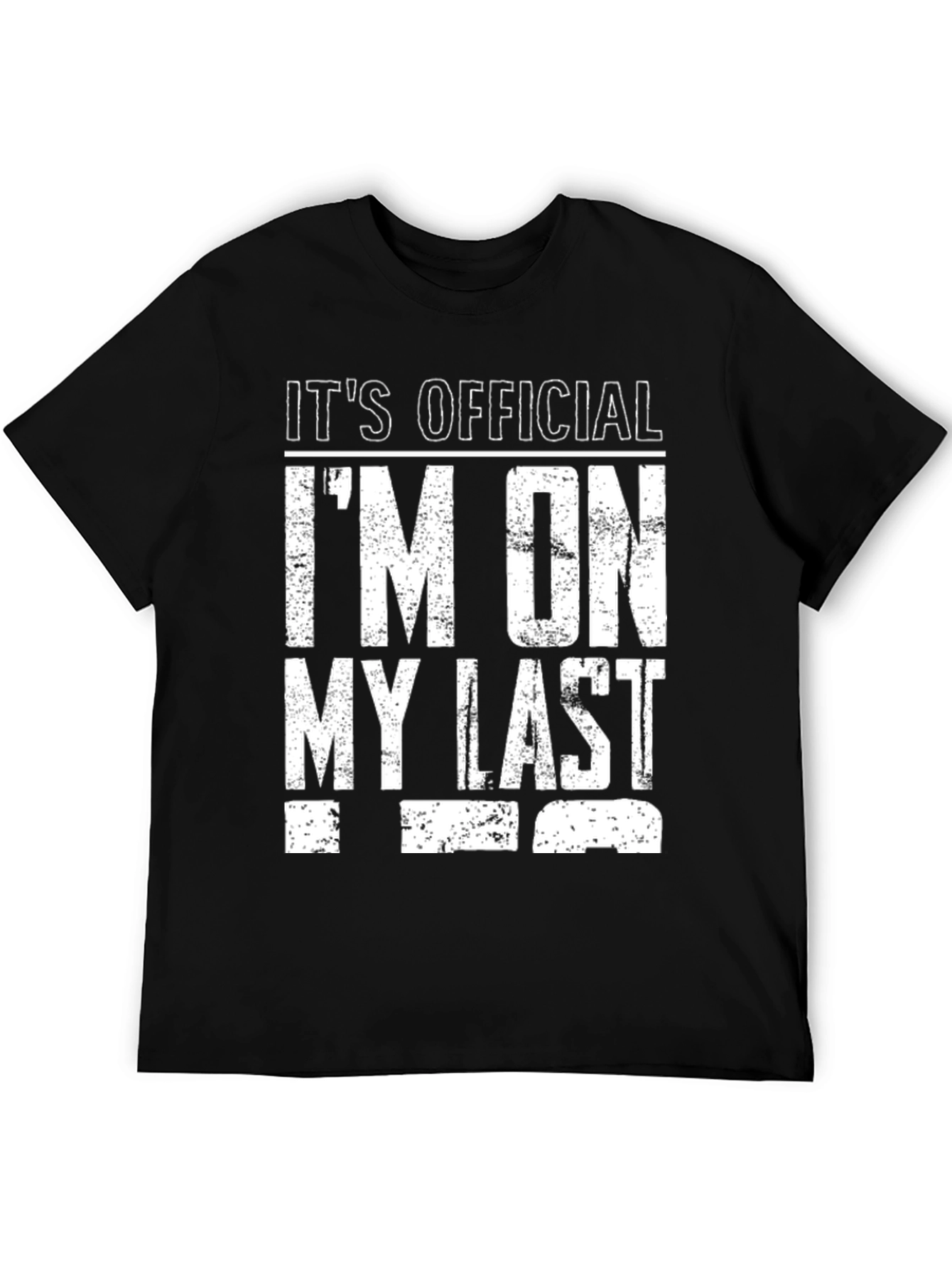 Black It's Official Last Nerve Funny T-Shirt view 5