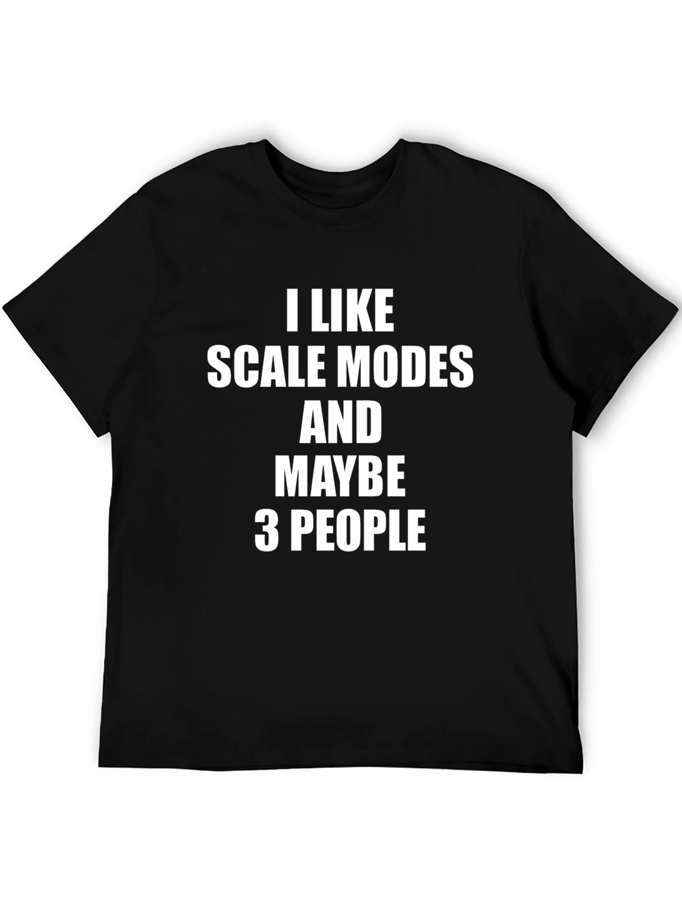 Black Scale Modes & Maybe 3 People Graphic T-Shirt view 5