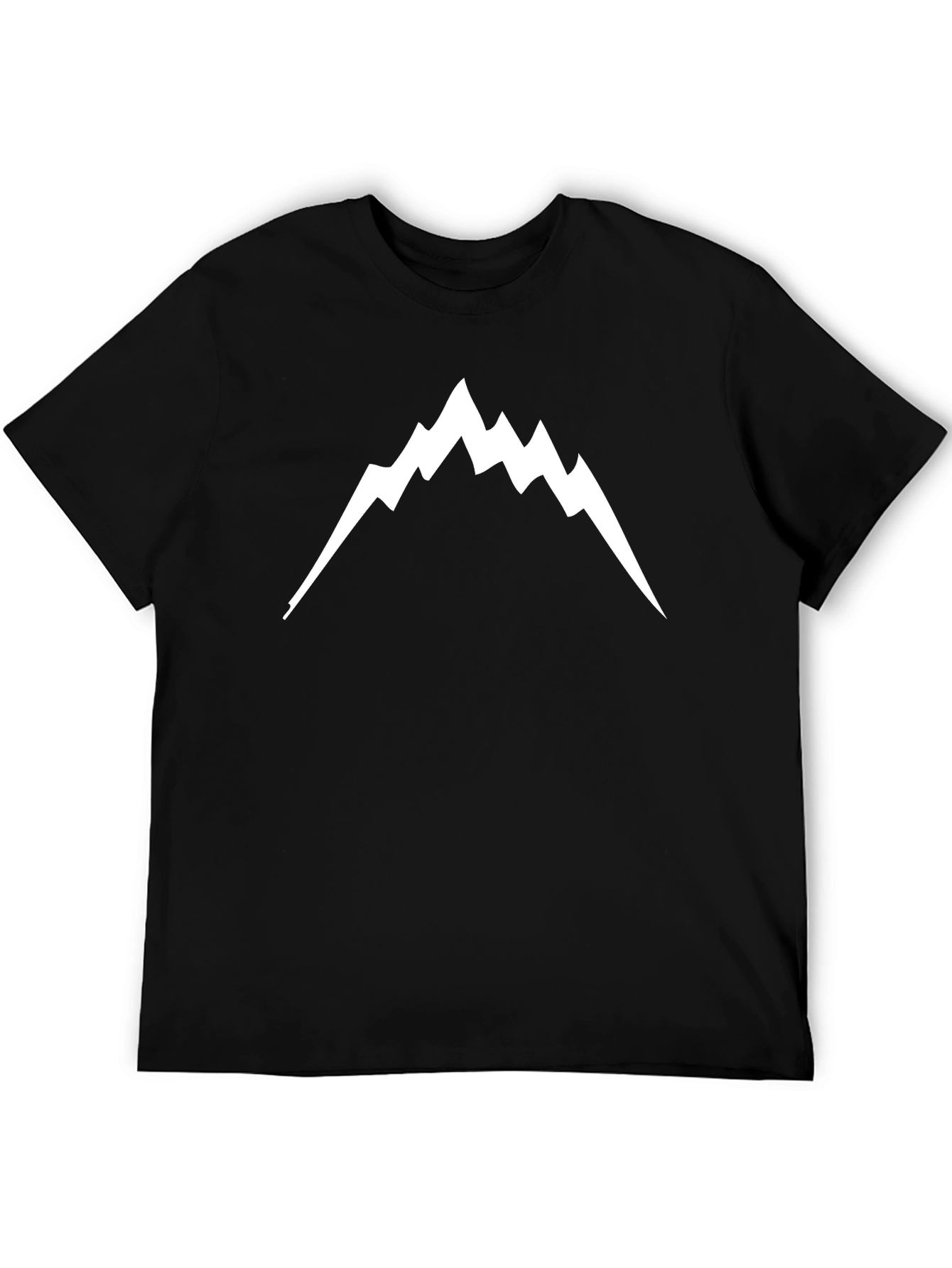 Black Mountain Peak Graphic Tee - Black Cotton Shirt view 5