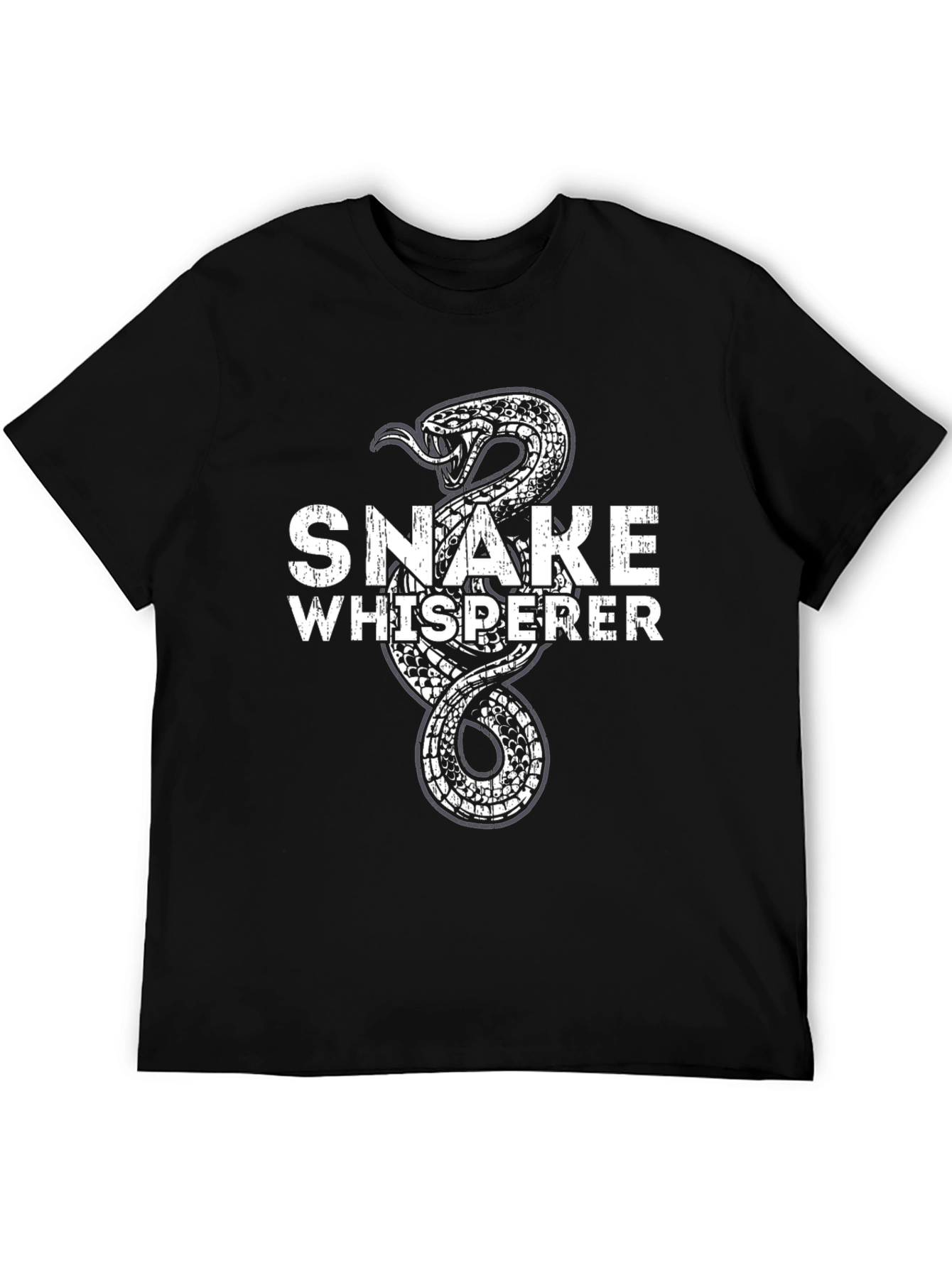 Black Snake Whisperer Graphic T-Shirt - Cotton Blend view 5