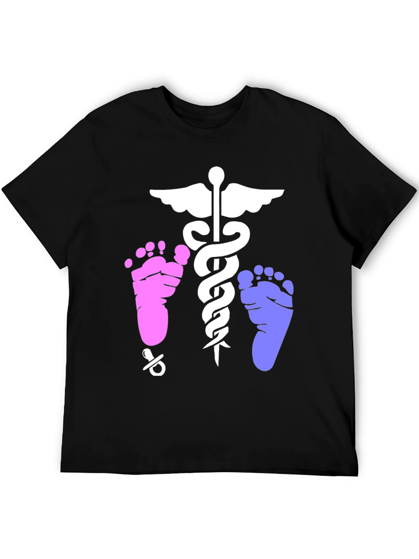Black Newborn Baby Doctor Unisex T-Shirt view 5
