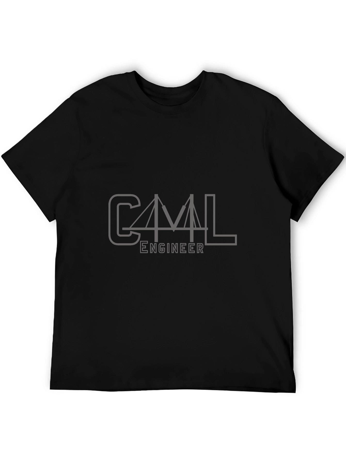 Civil Engineer Bridge Design Black T-Shirt - 5