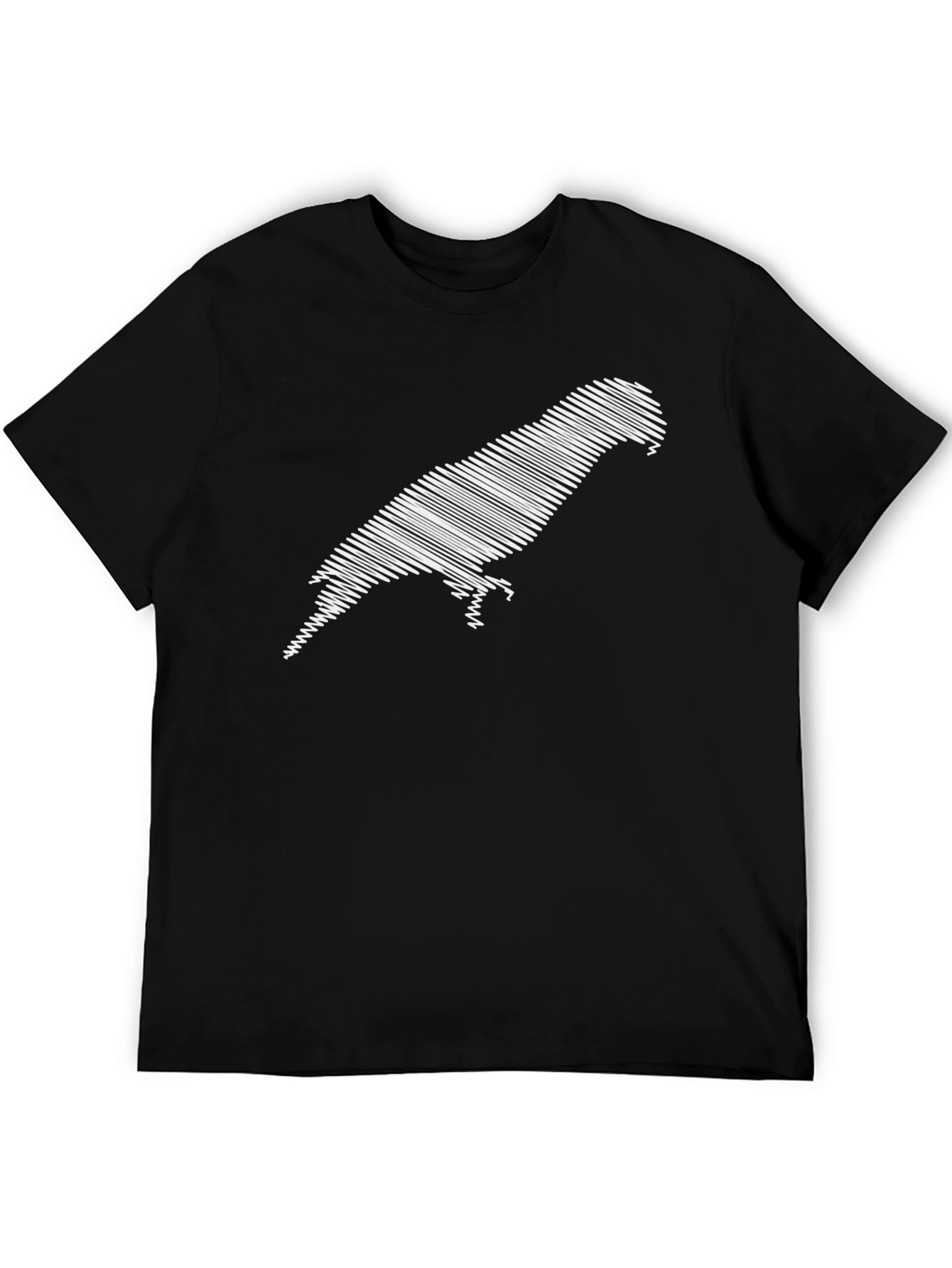 Black Parrot Silhouette Graphic Tee - Black view 5