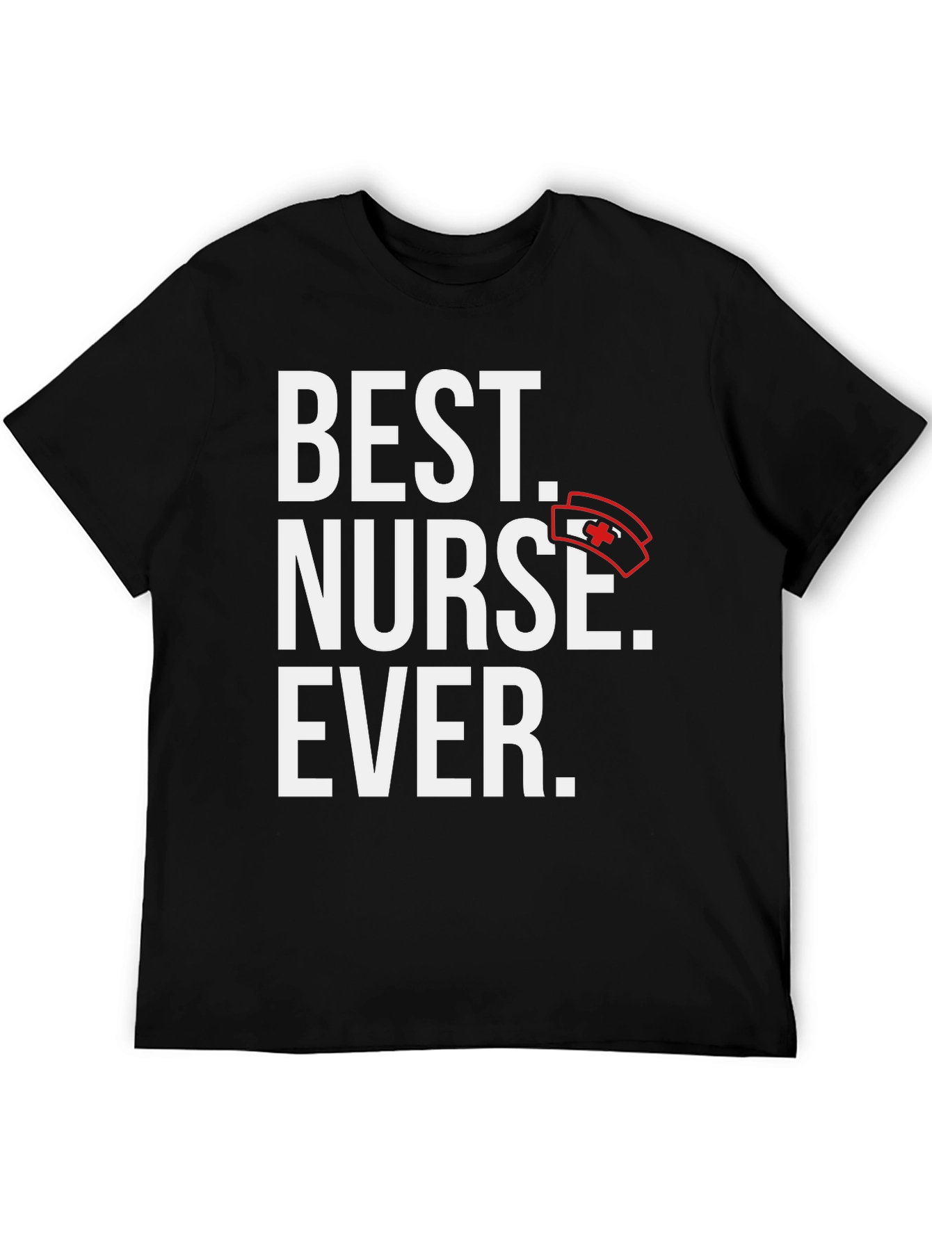 Black Best Nurse Ever Graphic T-Shirt view 5