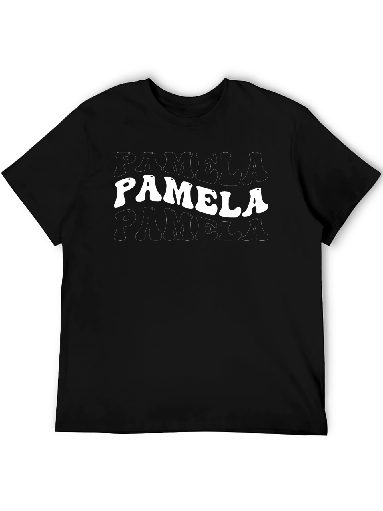 Black Retro Pamela T-Shirt - Black Cotton Blend view 5