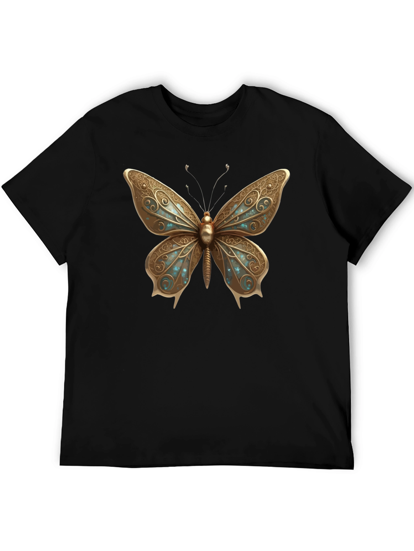Black Butterfly Graphic Tee - Stylish Menswear view 5
