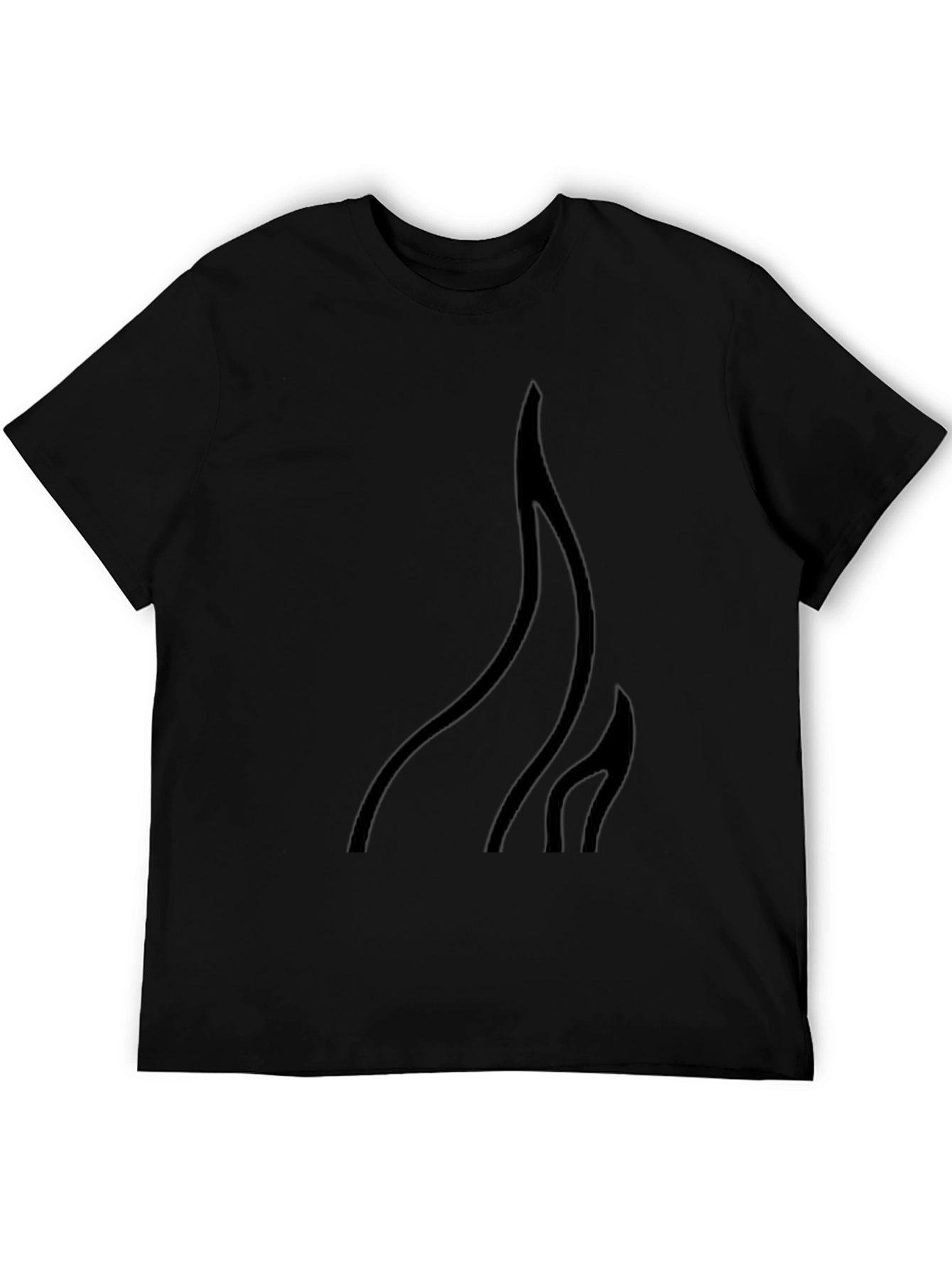 Black Flame Graphic Black T-Shirt - Stylish Casual Wear view 5