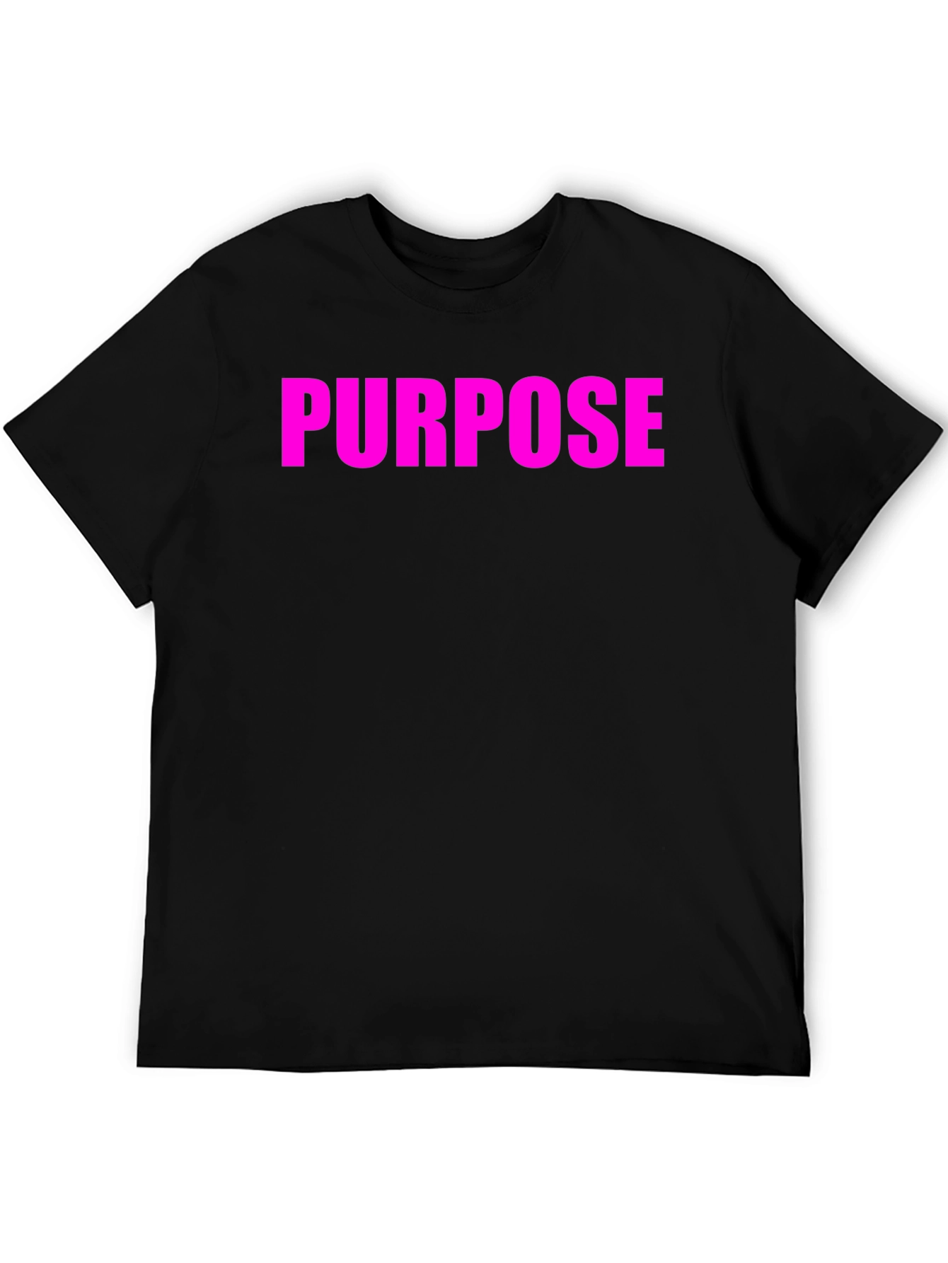 Black Purpose Tee - Bold Statement T-Shirt view 5