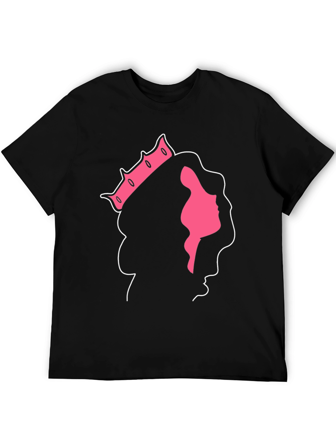 Black Queen Silhouette Black T-Shirt view 5