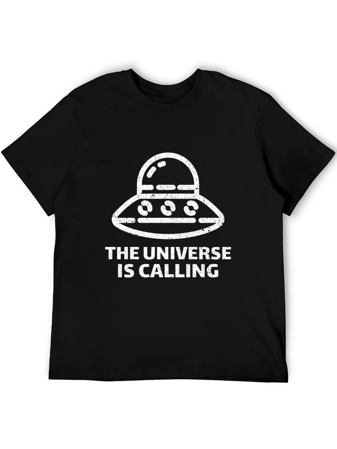 Black Universe Calling Graphic T-Shirt - Black view 5