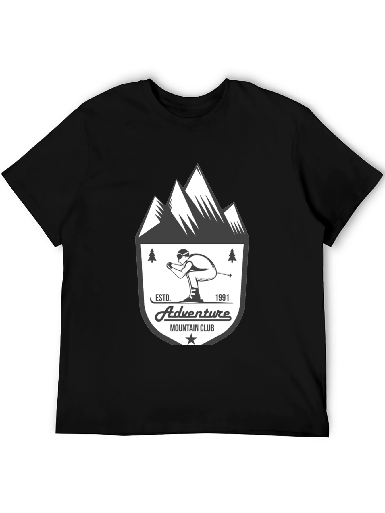 Black Adventure Mountain Club T-Shirt view 5