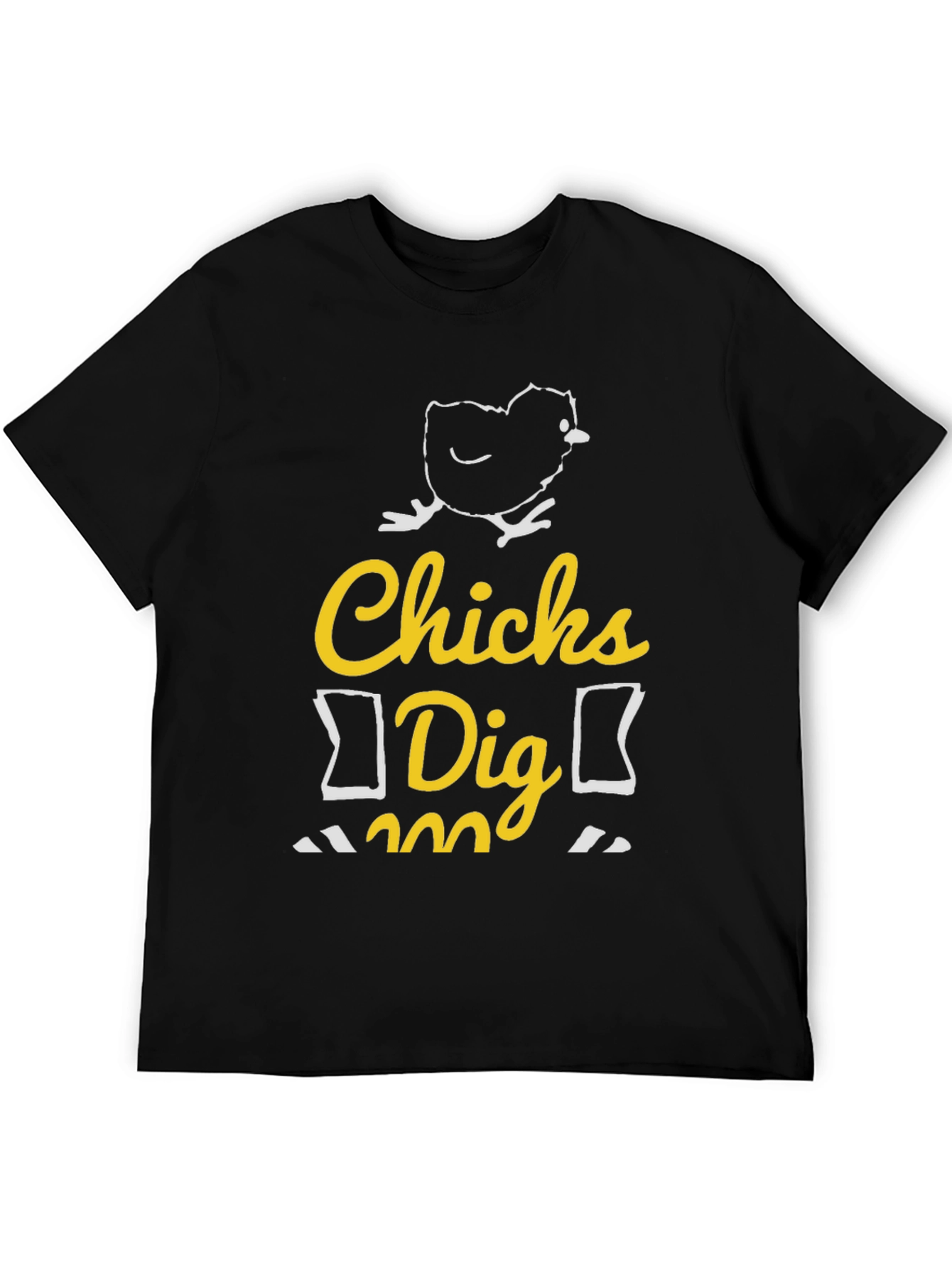 Black Funny Chicks Dig Me Graphic T-Shirt view 5