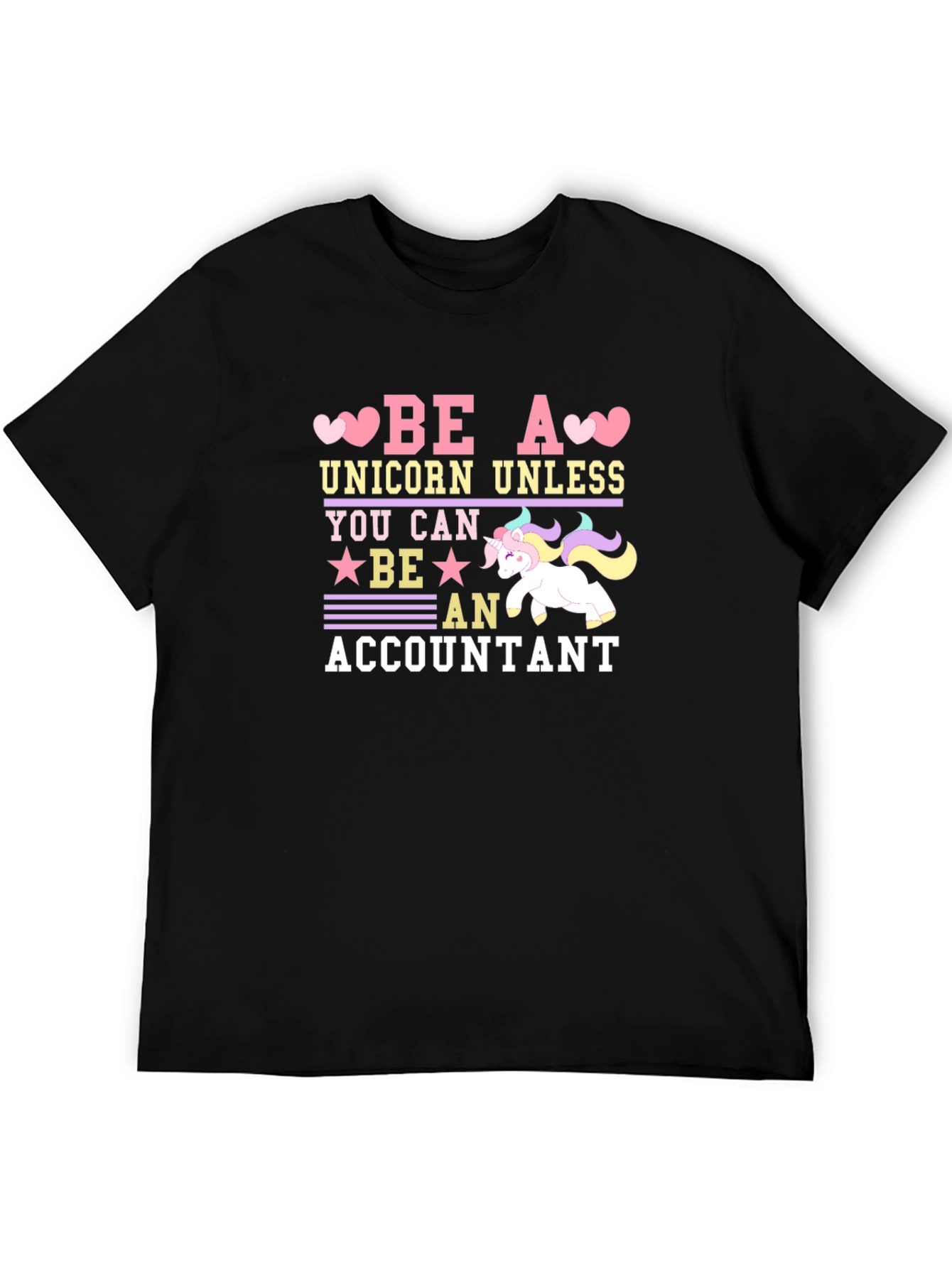 Black Be a Unicorn Accountant T-Shirt view 5