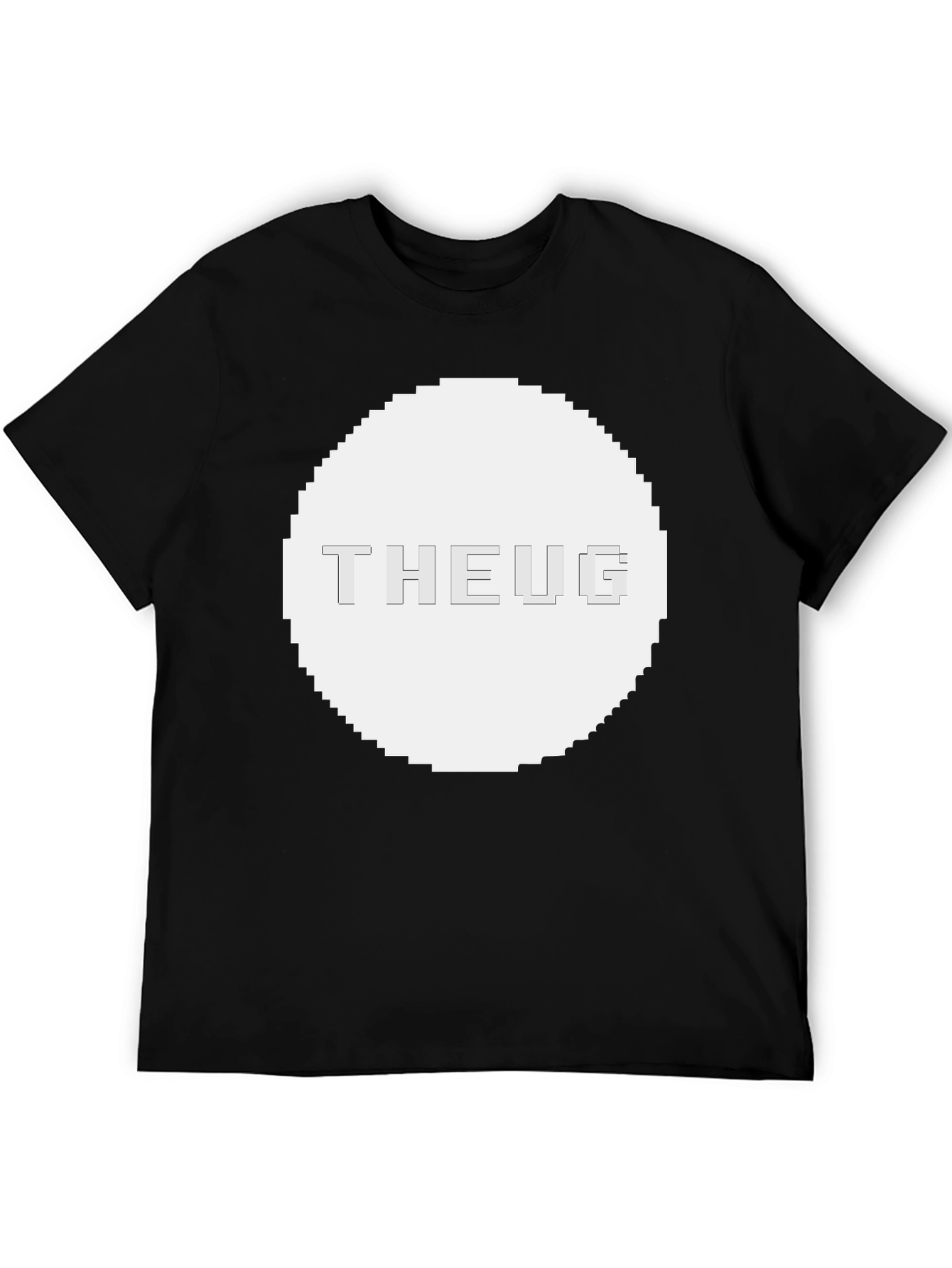 Black THEUG Pixelated Graphic Black T-Shirt view 5