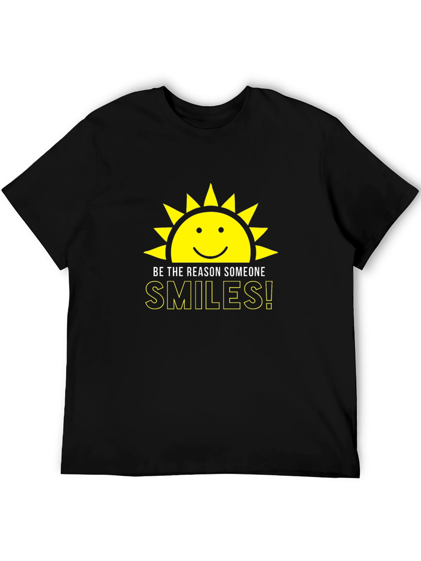 Black Be the Reason Someone Smiles Black T-Shirt view 5