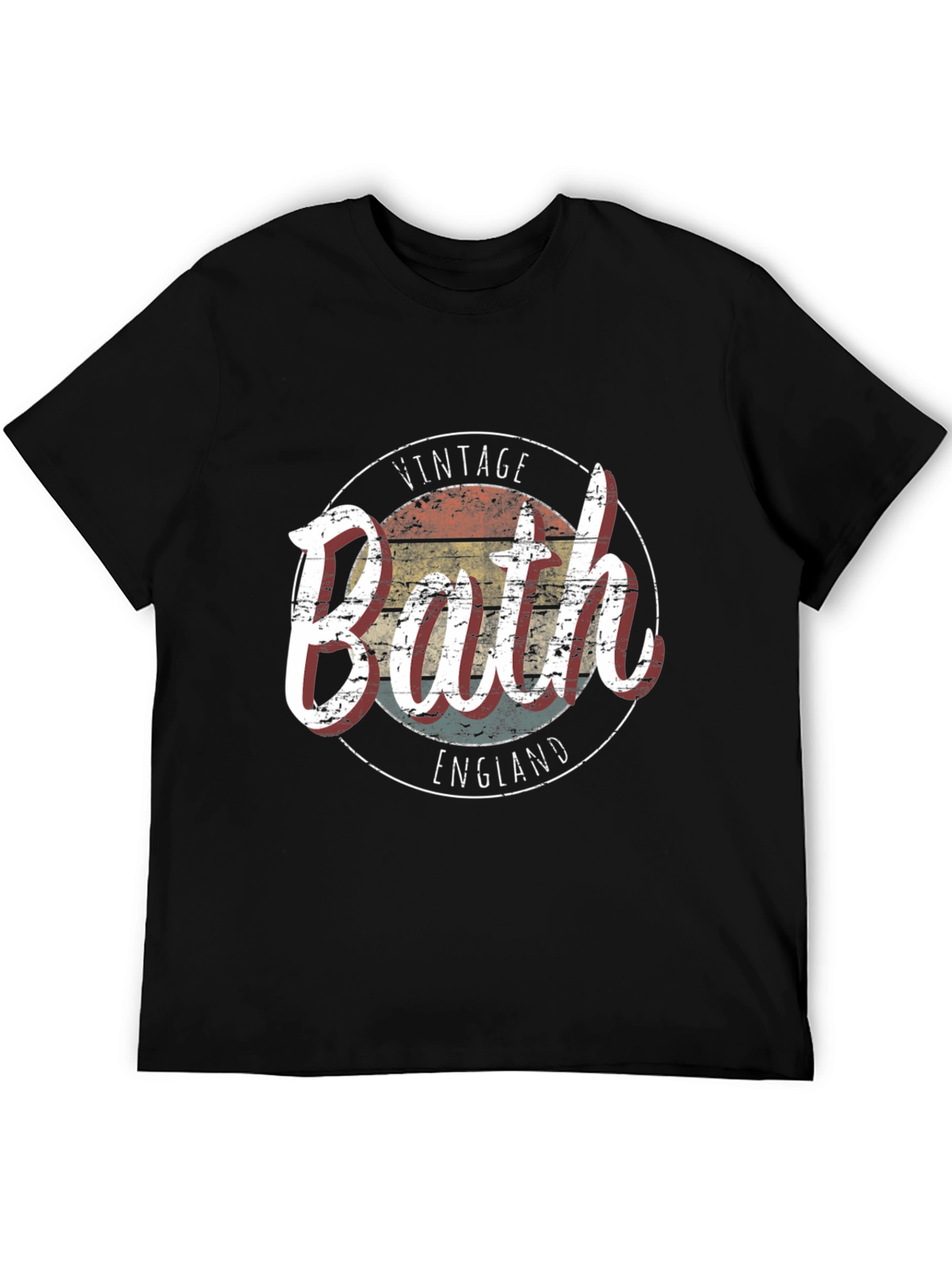 Black Vintage Bath England Graphic T-Shirt view 5