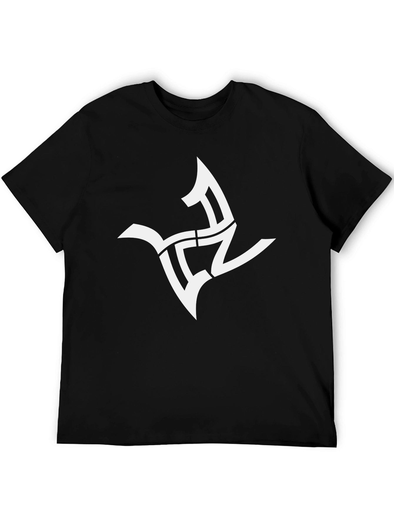 Black Unique Graphic Print Black T-Shirt view 5