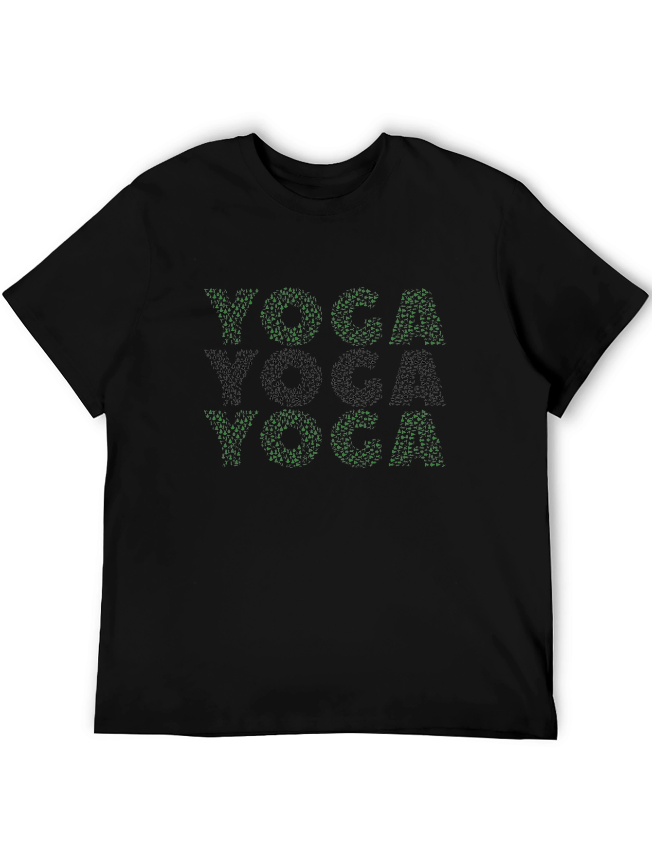 Black Yoga T-Shirt | Tree Silhouette Design view 5