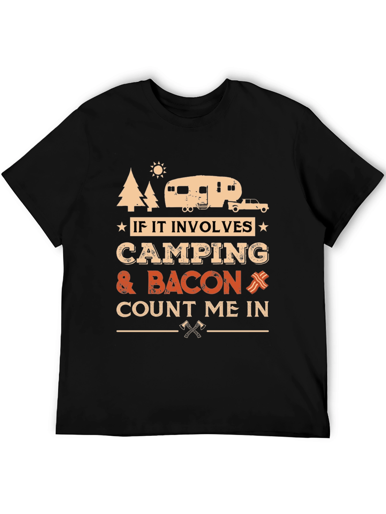 Black Camping & Bacon T-Shirt - Count Me In! view 5