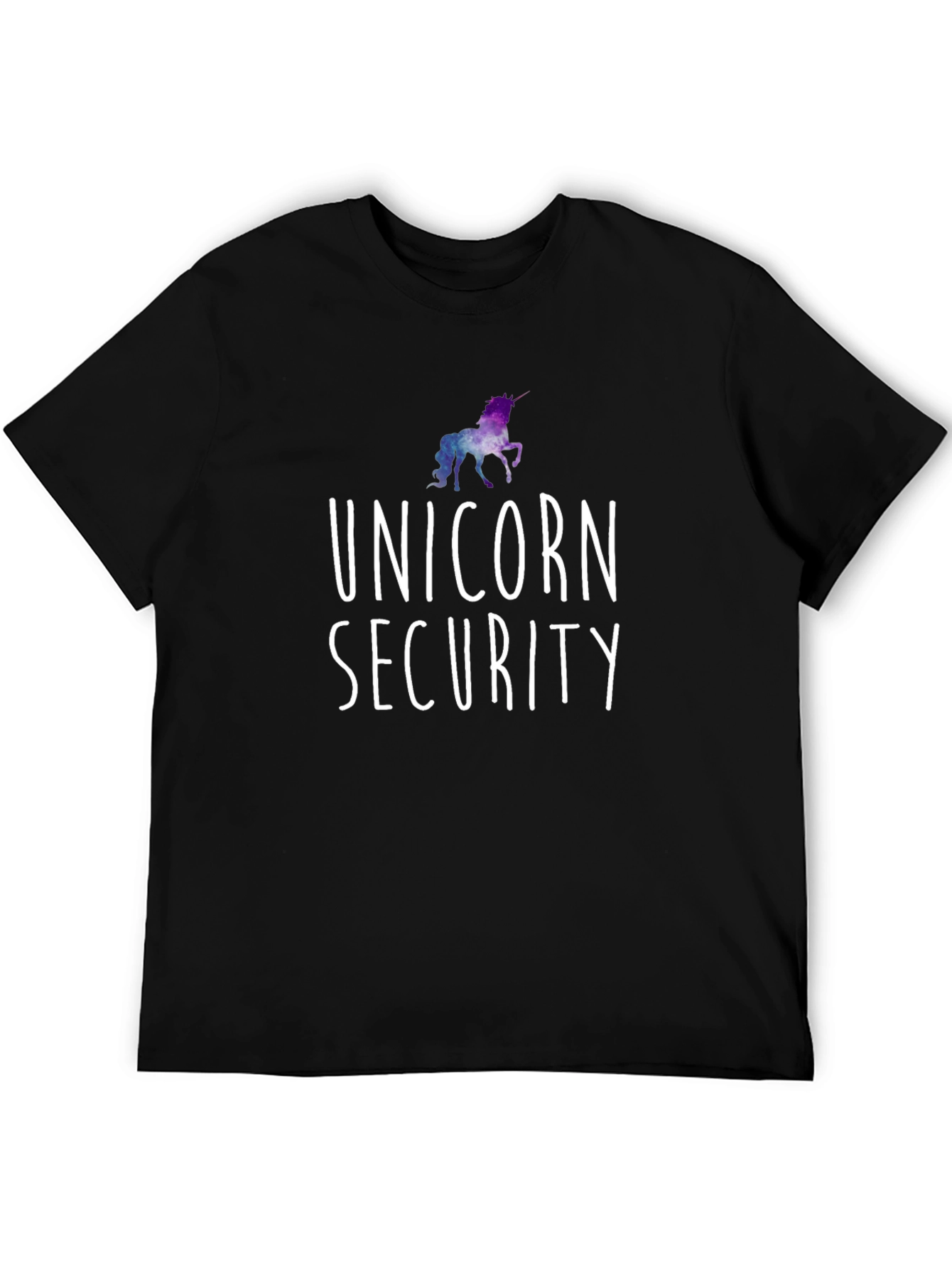 Black Unicorn Security T-Shirt - Funny Graphic Tee view 5