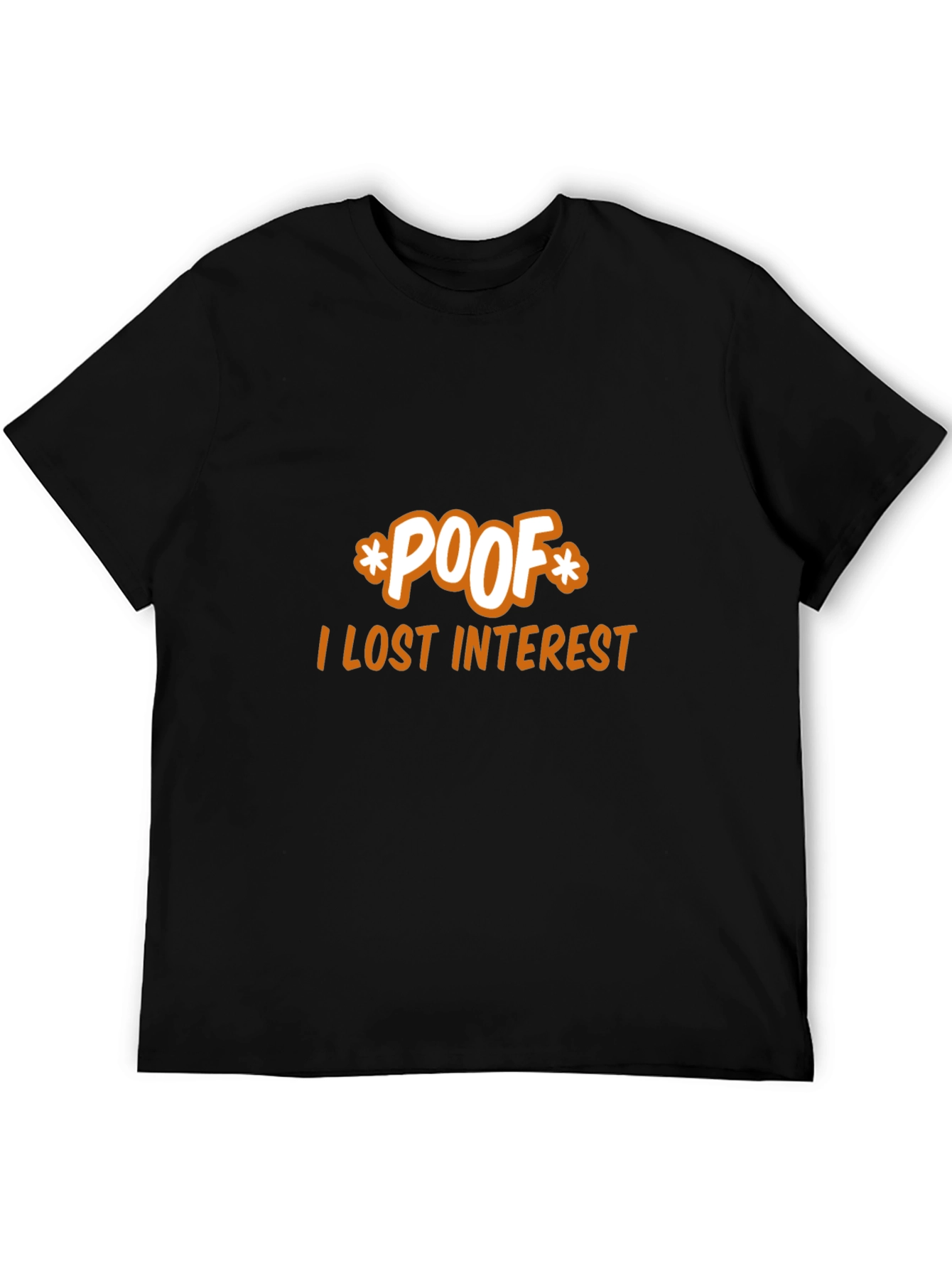 Black "POOF I Lost Interest" Graphic Print Tee view 5