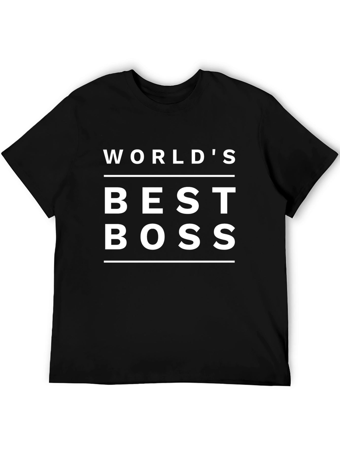 Black World's Best Boss T-Shirt - Novelty Gift Idea view 5