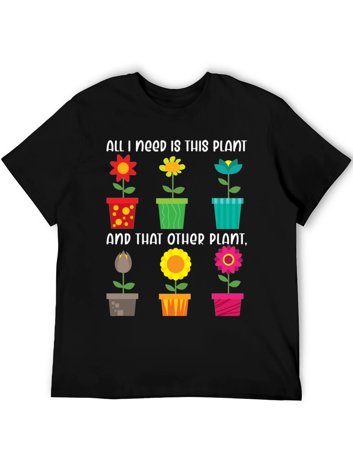 Black Plant Lover T-Shirt - Gardener Gift view 5