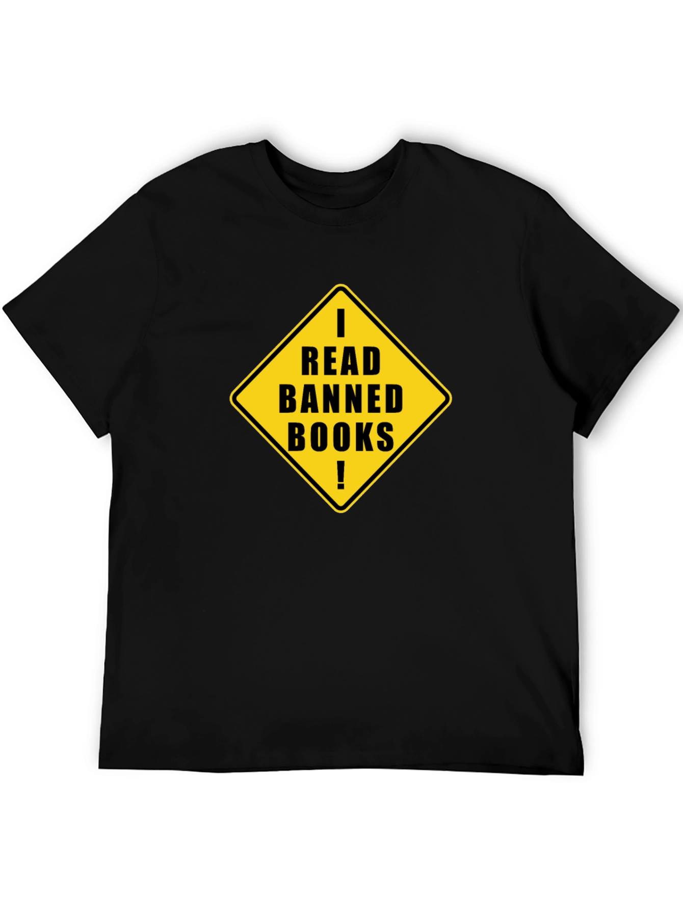 Black I Read Banned Books T-Shirt - Black view 5
