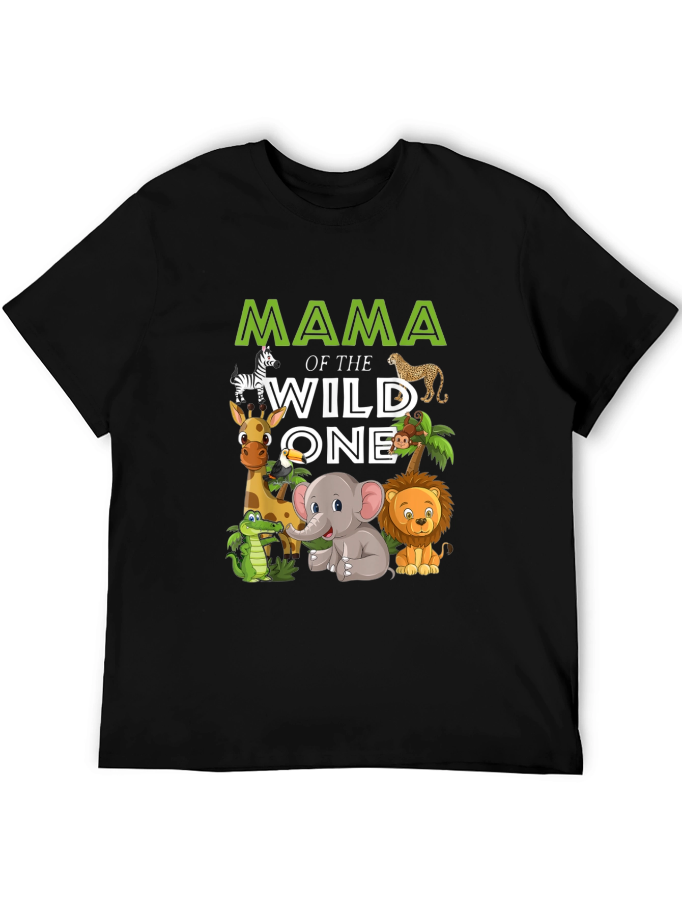 Black Mama of the Wild One Safari Animal T-Shirt view 5