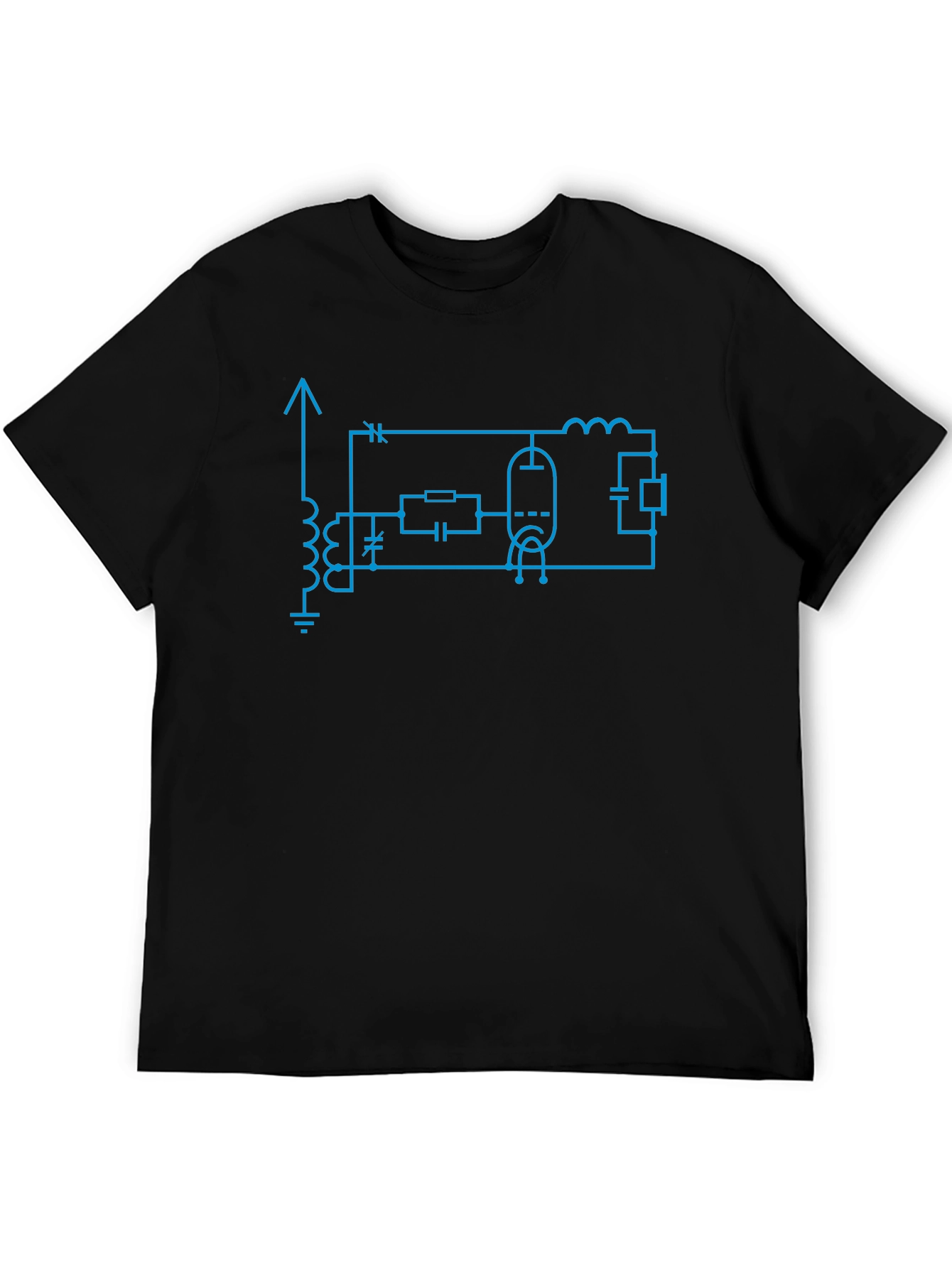 Black Electronics Circuit Diagram T-Shirt view 5