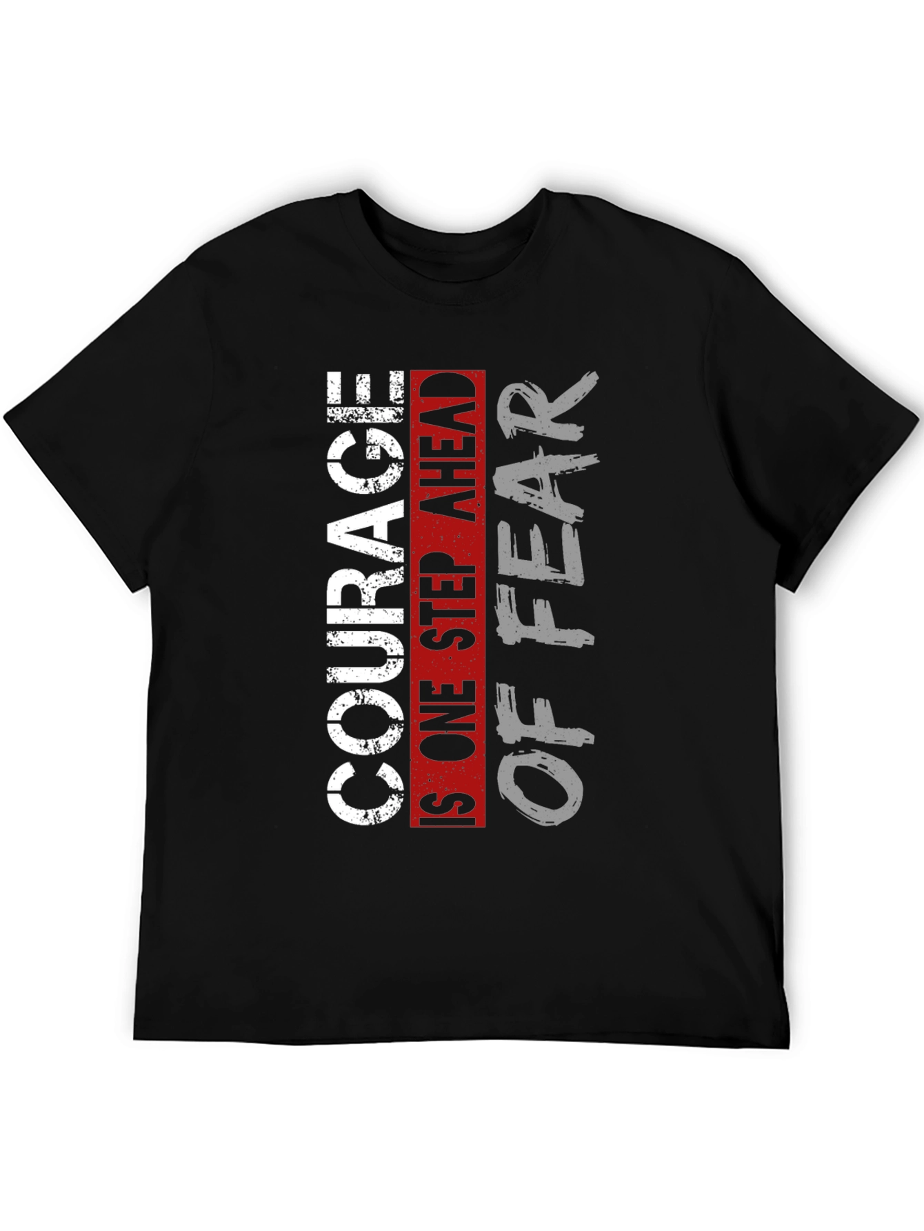 Black Courage Over Fear Graphic T-Shirt view 5