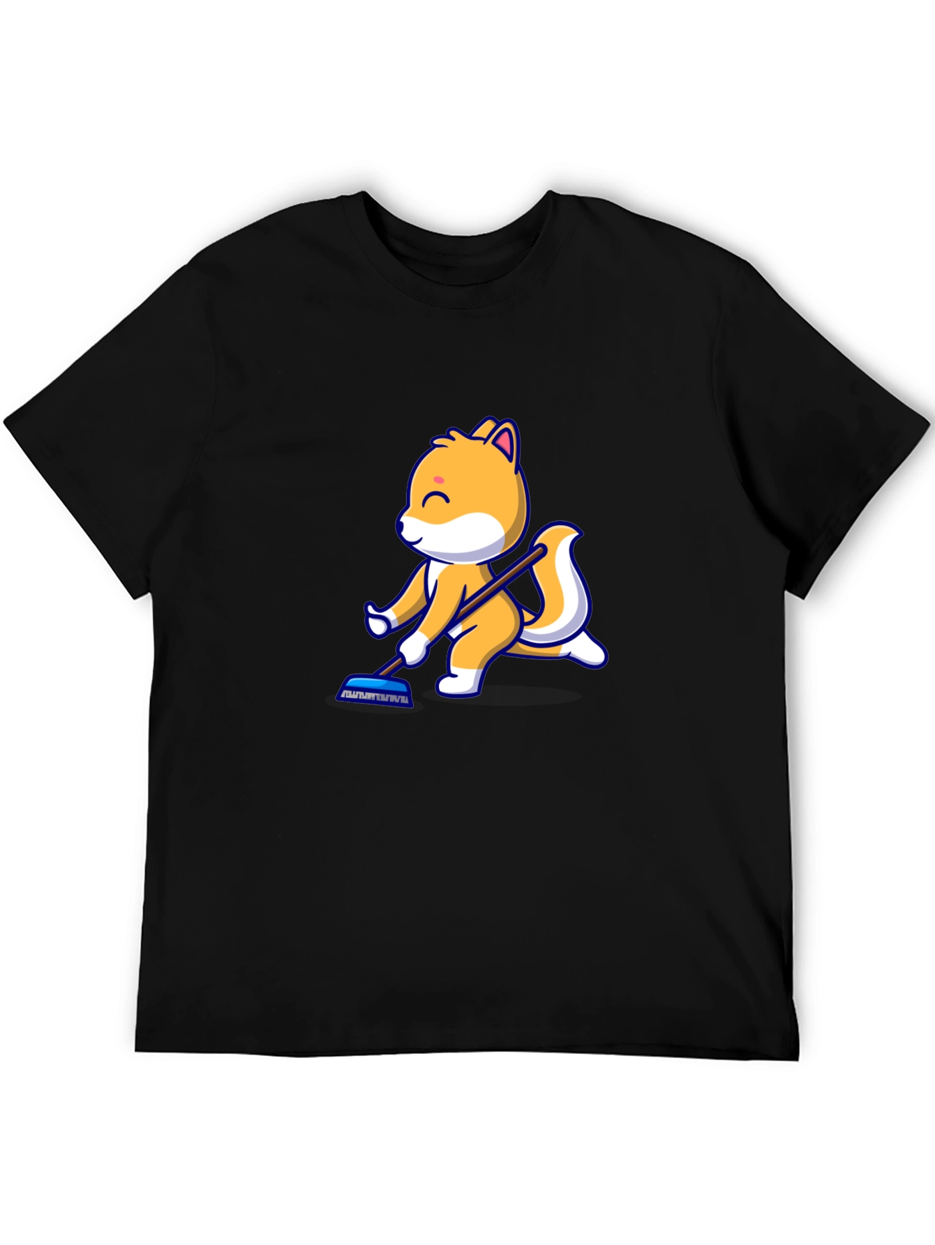 Black Cartoon Squirrel T-Shirt - Black view 5