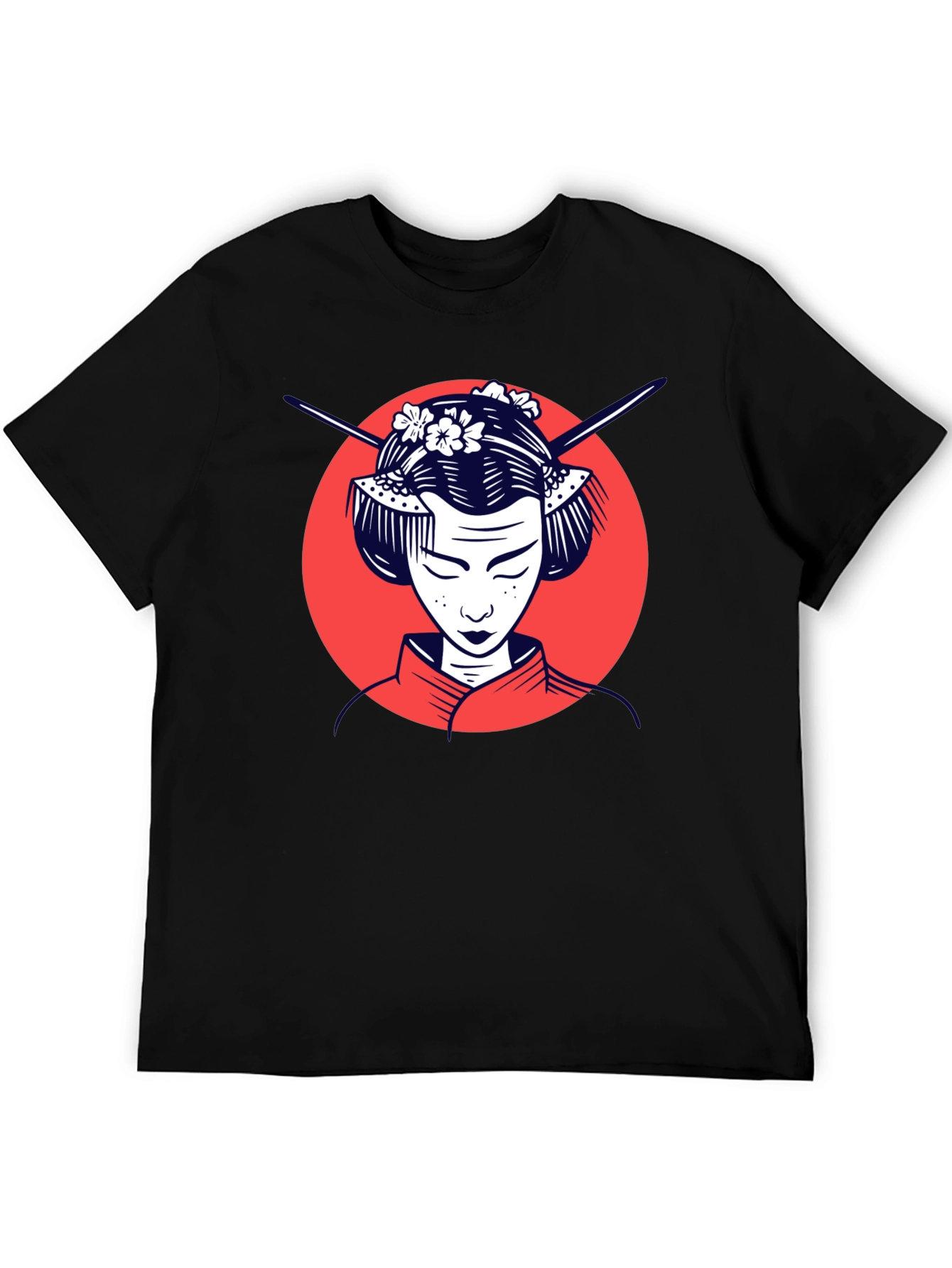 Black Geisha Graphic Tee - Stylish Unisex T-Shirt view 5