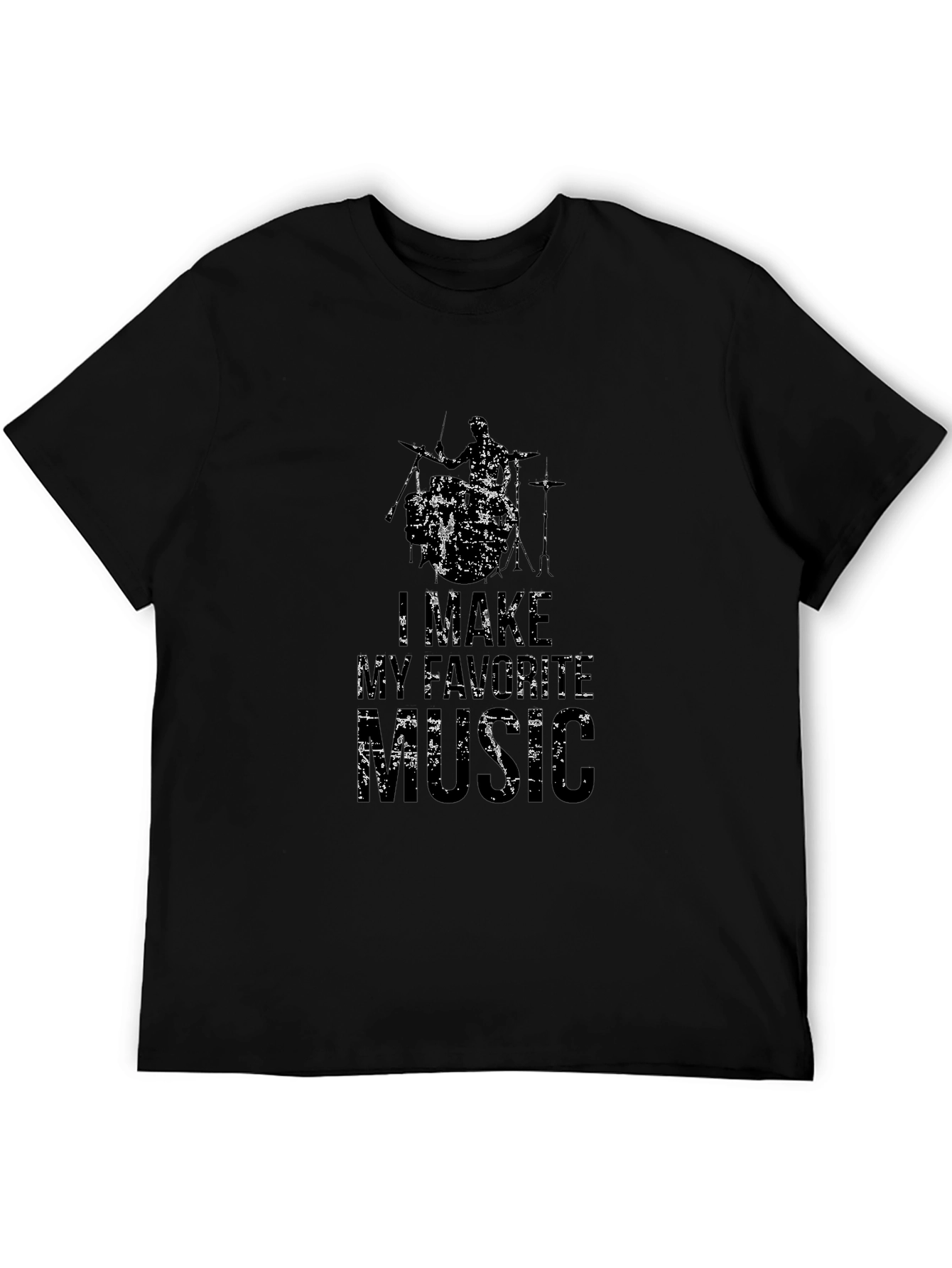 Black Drummer Music T-Shirt view 5