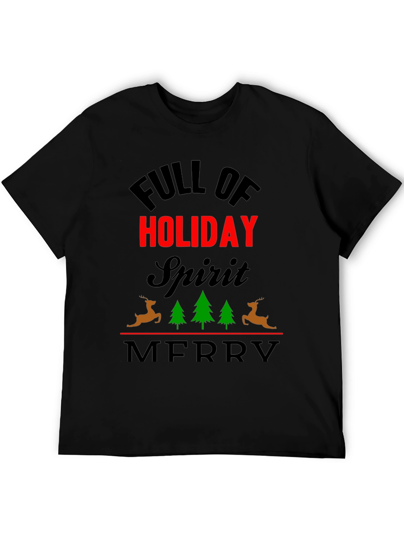 Black Holiday Spirit Graphic Tee view 5