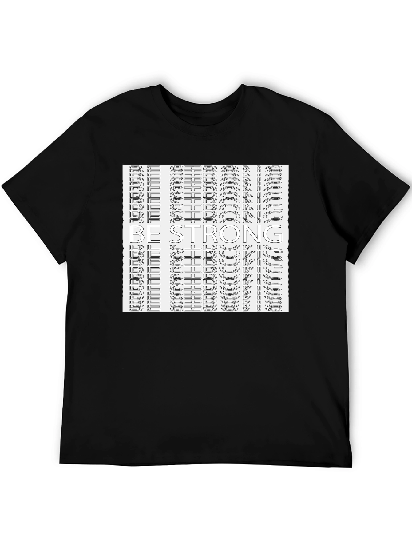 Black Be Strong Graphic Tee - Stylish & Motivational view 5