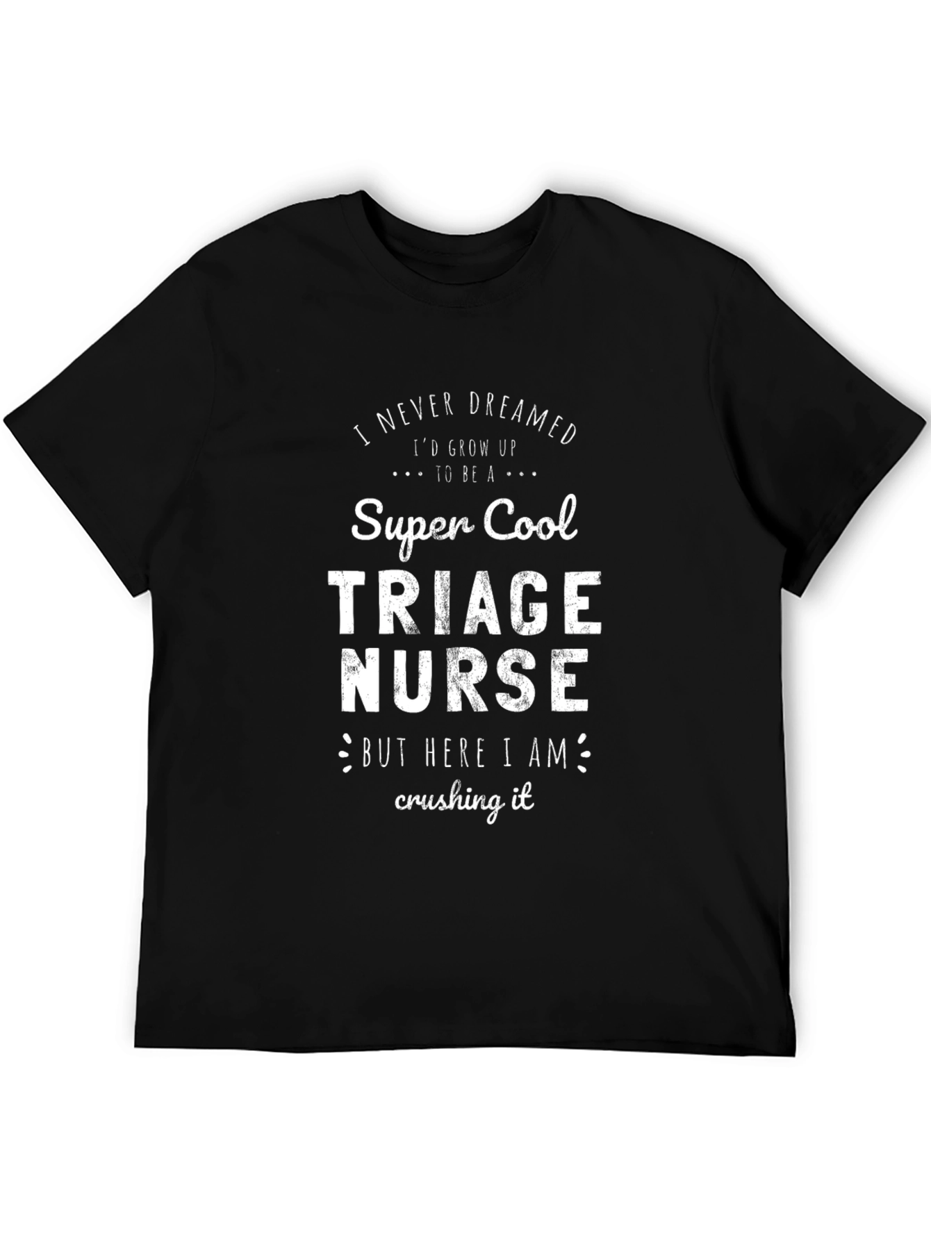 Black Super Cool Triage Nurse Black T-Shirt view 5