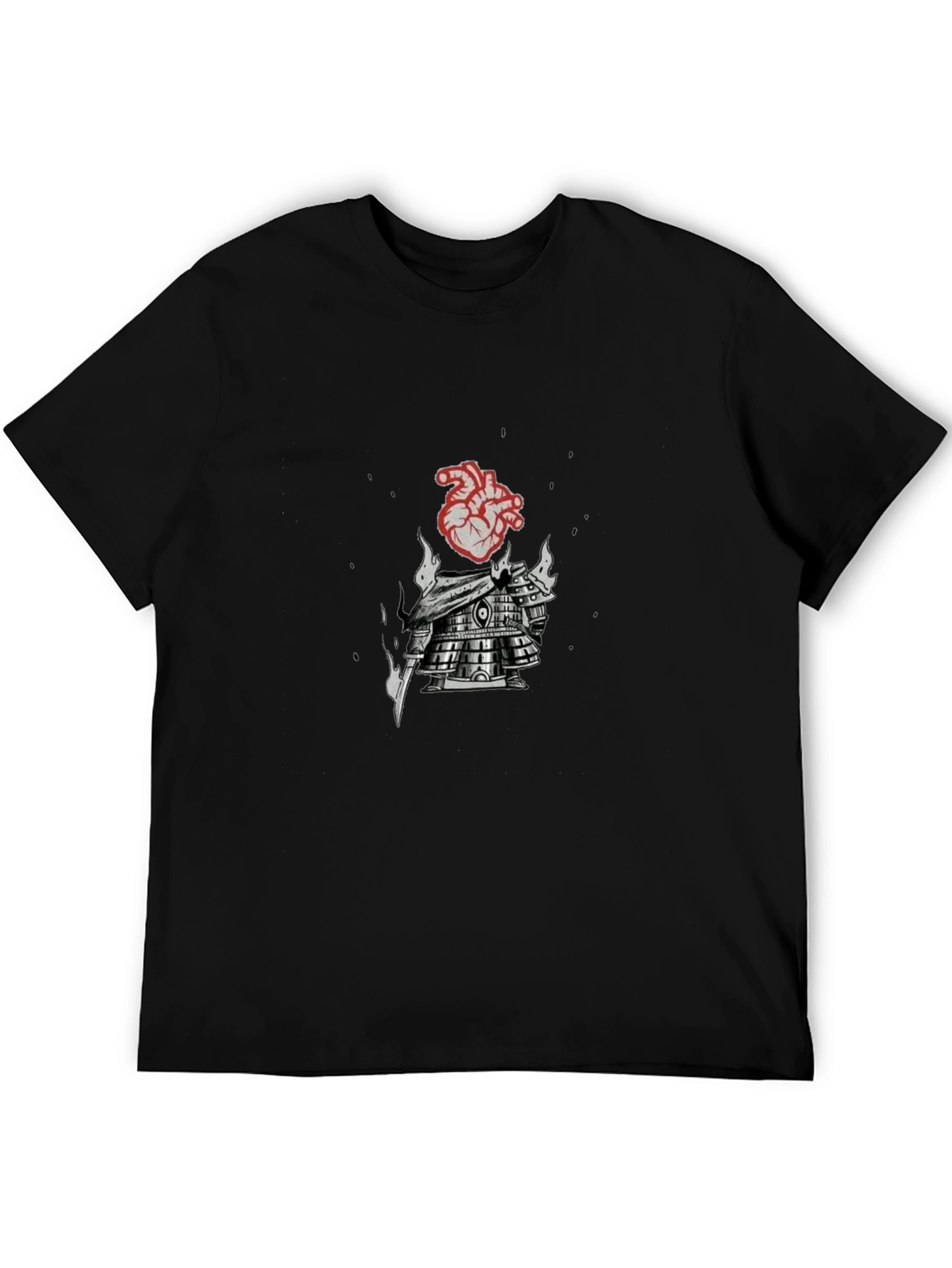 Black Heart Armor Graphic Tee - Black Cotton Blend view 5
