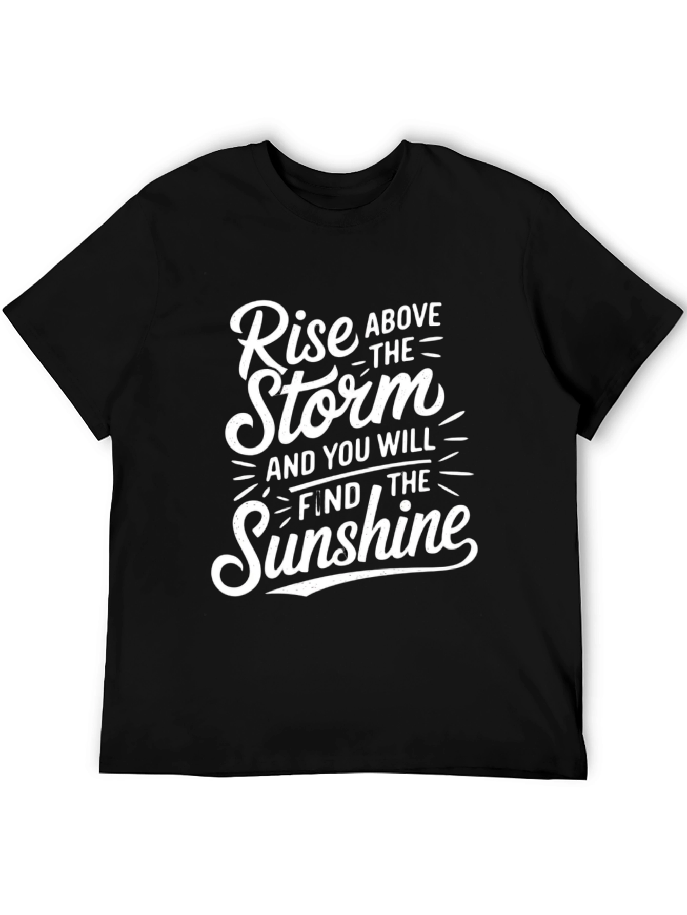Black Rise Above the Storm Graphic Tee - Black view 5