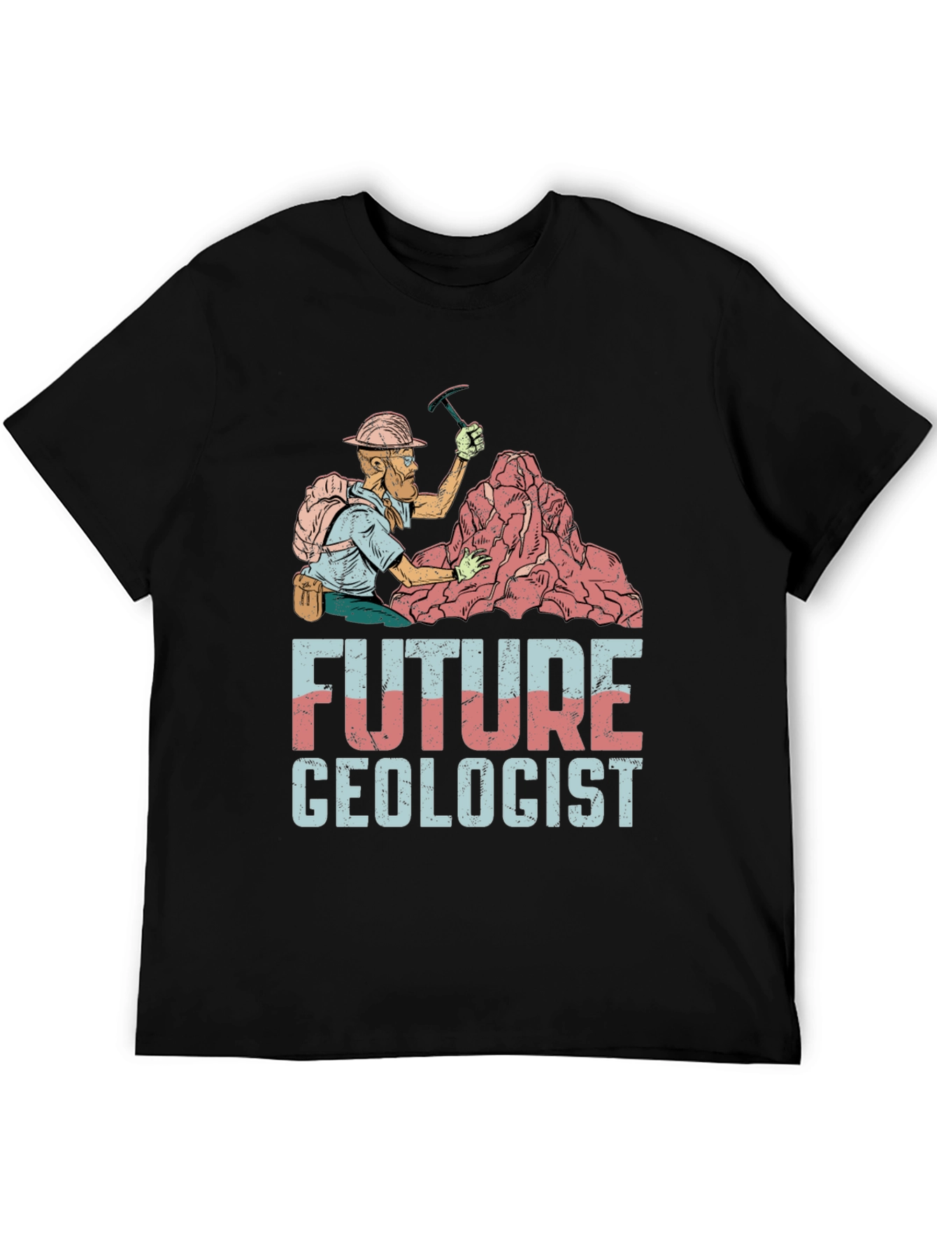 Black Future Geologist T-Shirt - Rock Collector Tee view 5
