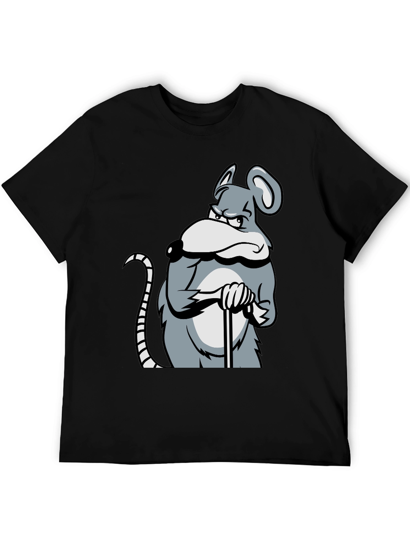 Black Grumpy Mouse Graphic T-Shirt - Black view 5