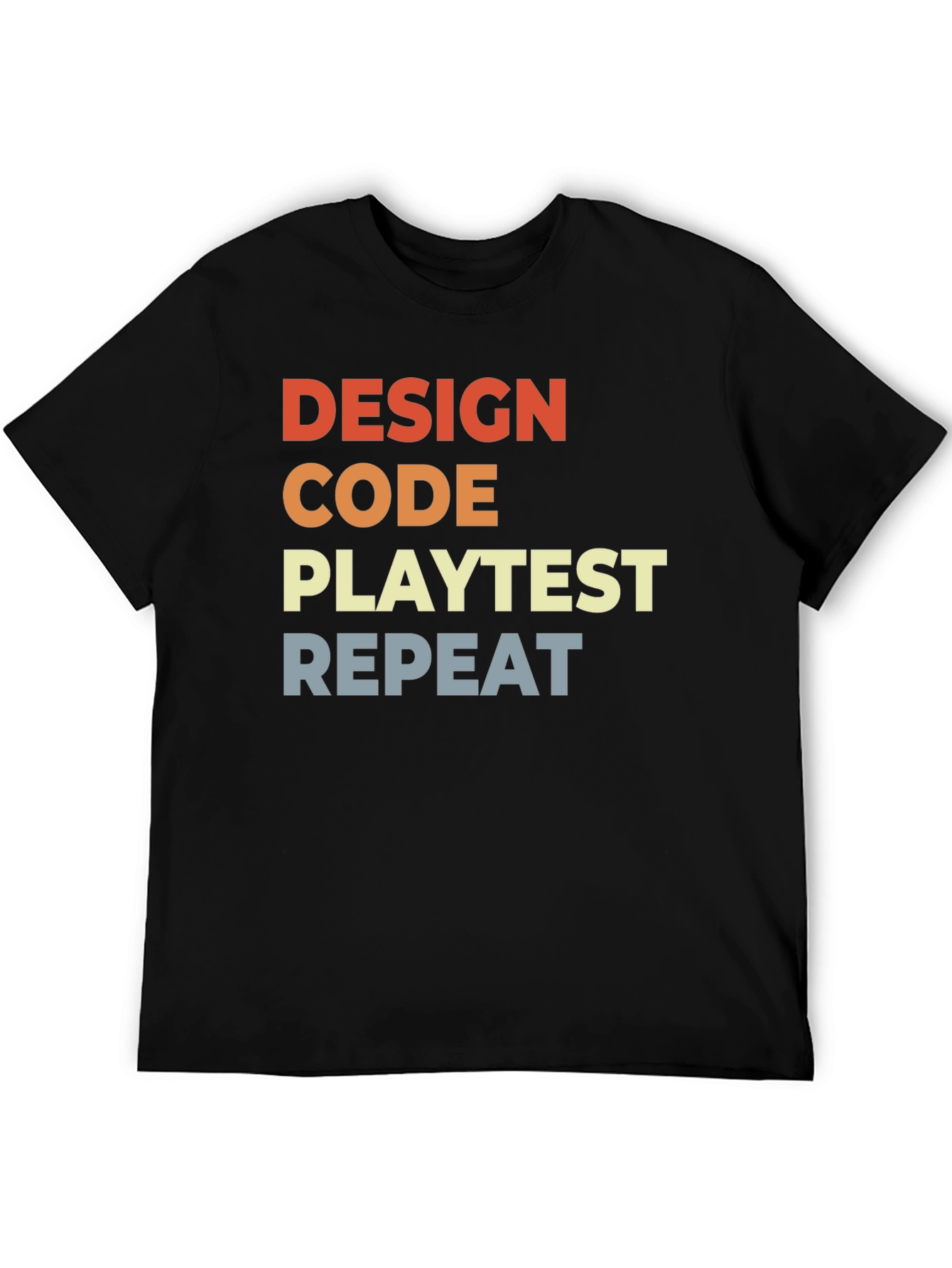 Black Design Code Playtest Repeat T-Shirt view 5