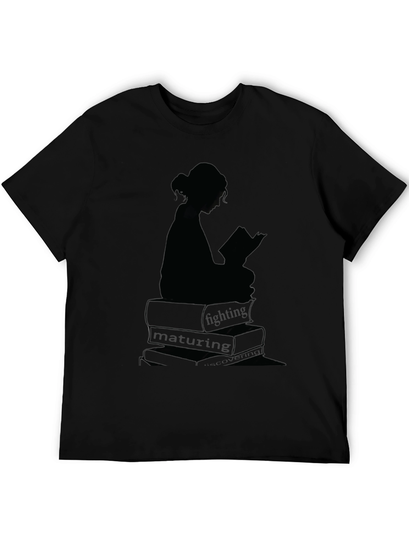 Black Bookworm Graphic Tee - Read, Fight, Mature view 5