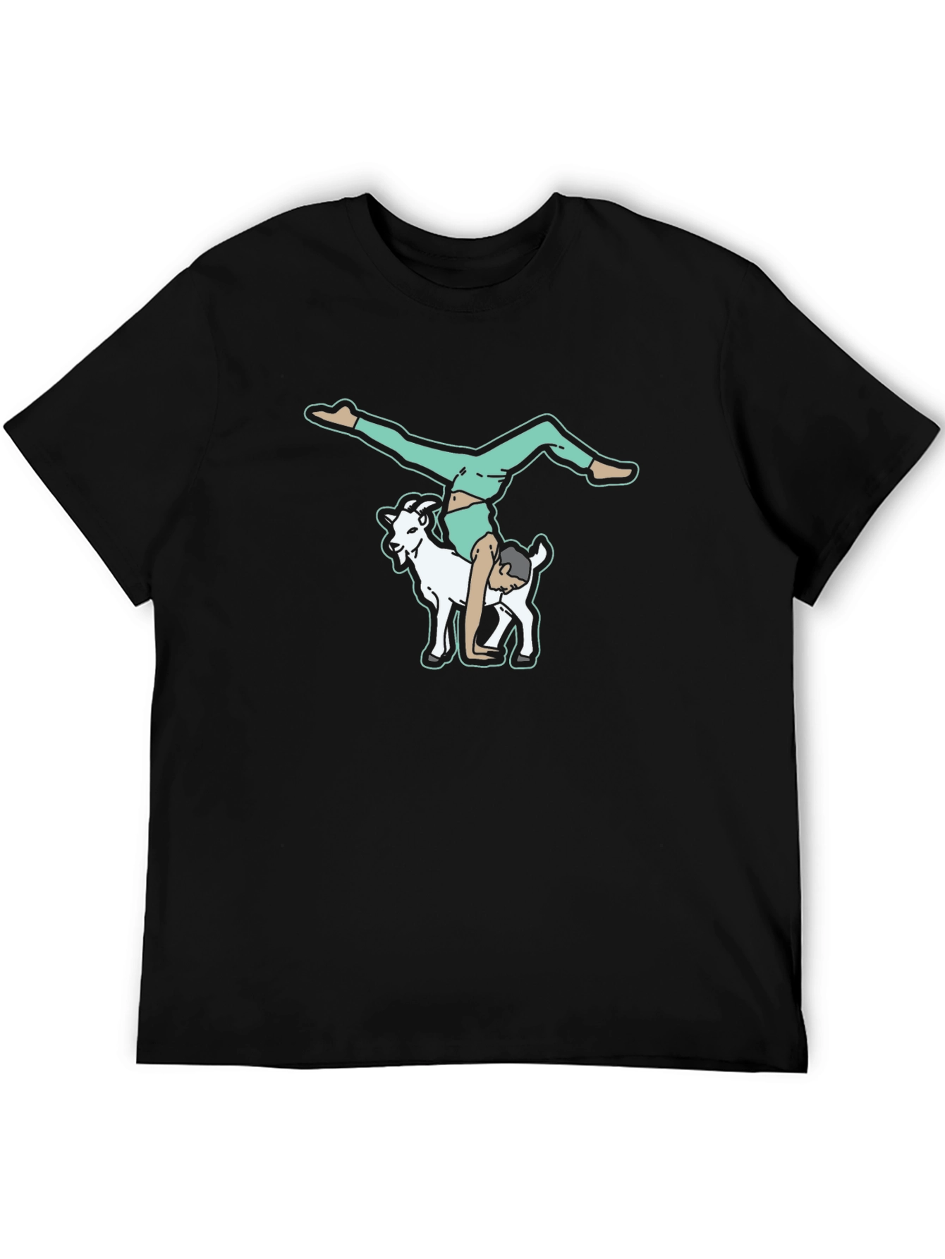 Black Goat Yoga T-Shirt - Quirky Graphic Tee view 5