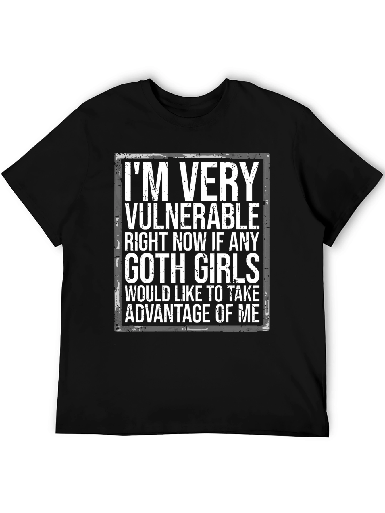 Black Vulnerable Goth Girls Graphic Tee view 5