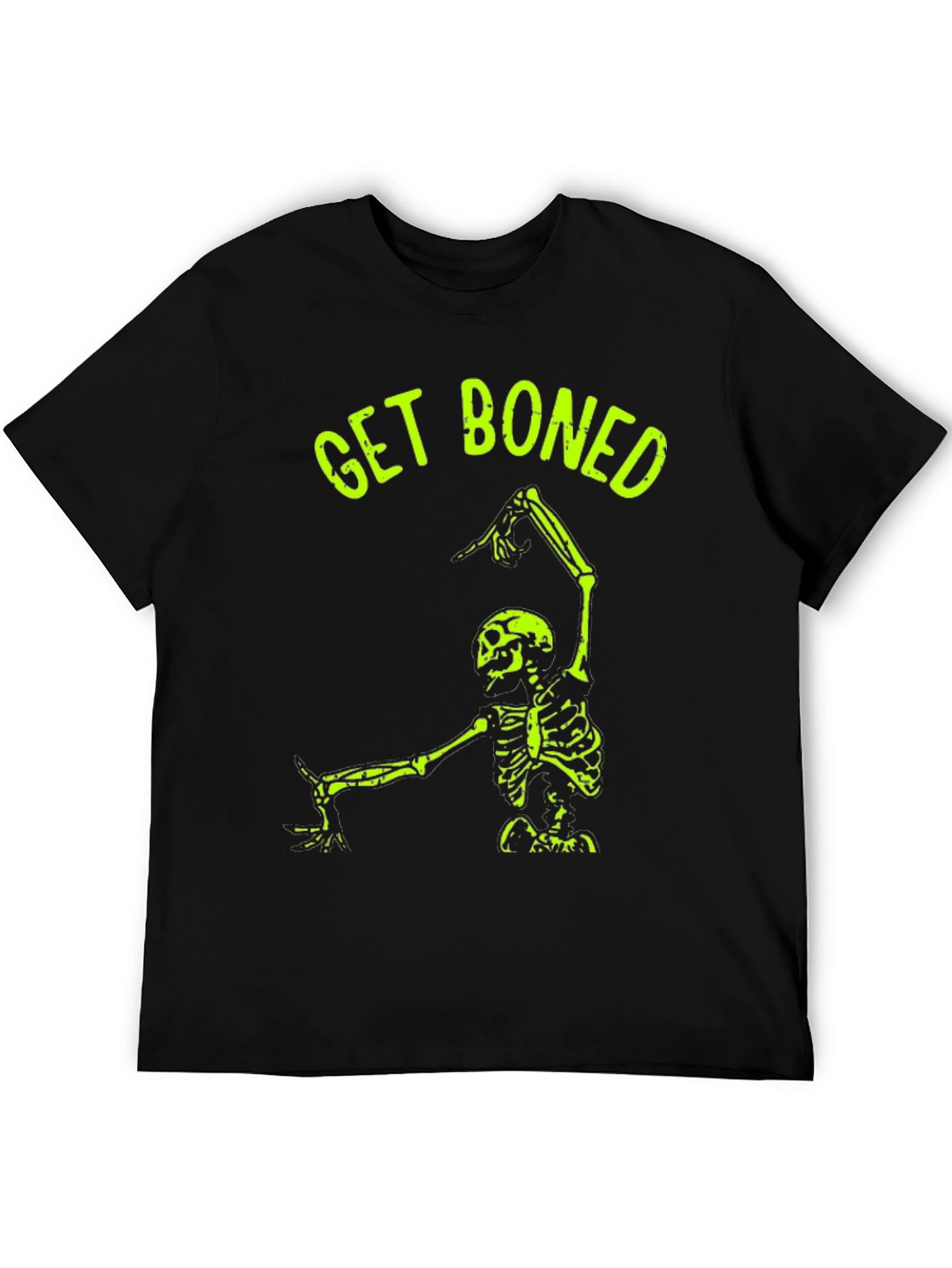 Black Get Boned Skeleton Graphic Tee - Black view 5