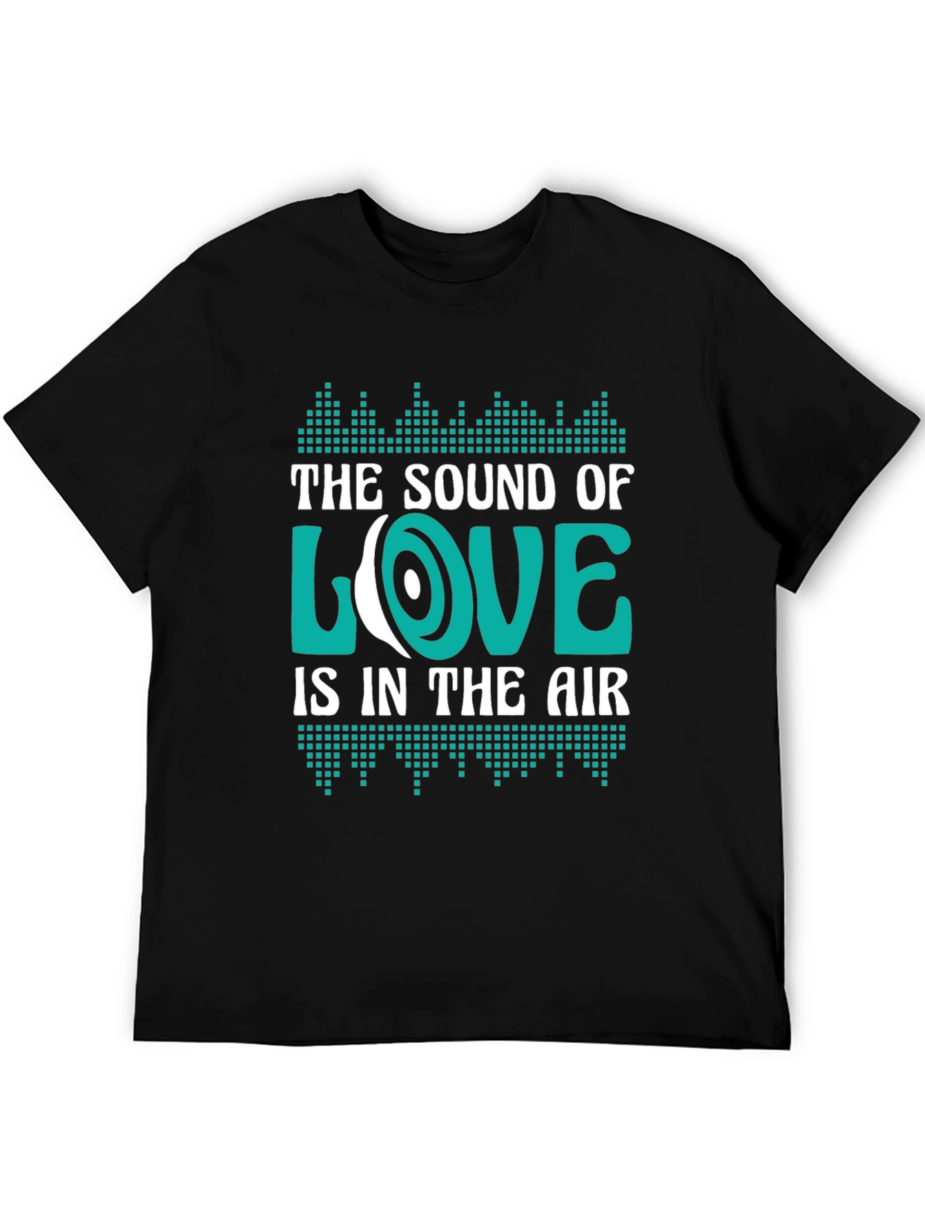 Black Sound of Love Graphic Tee - Black Cotton Blend view 5