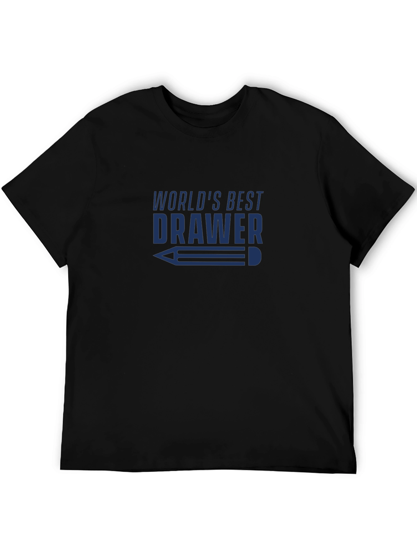Black World's Best Drawer T-Shirt - Fun Gift for Artists! view 5